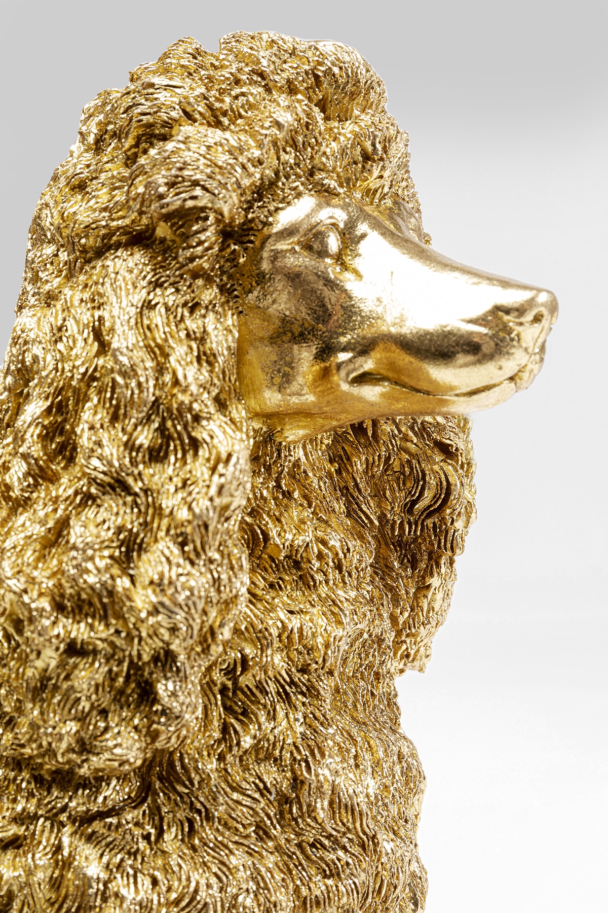 Kare Design Figurine de décoration »Mrs Poodle Gold 34cm«