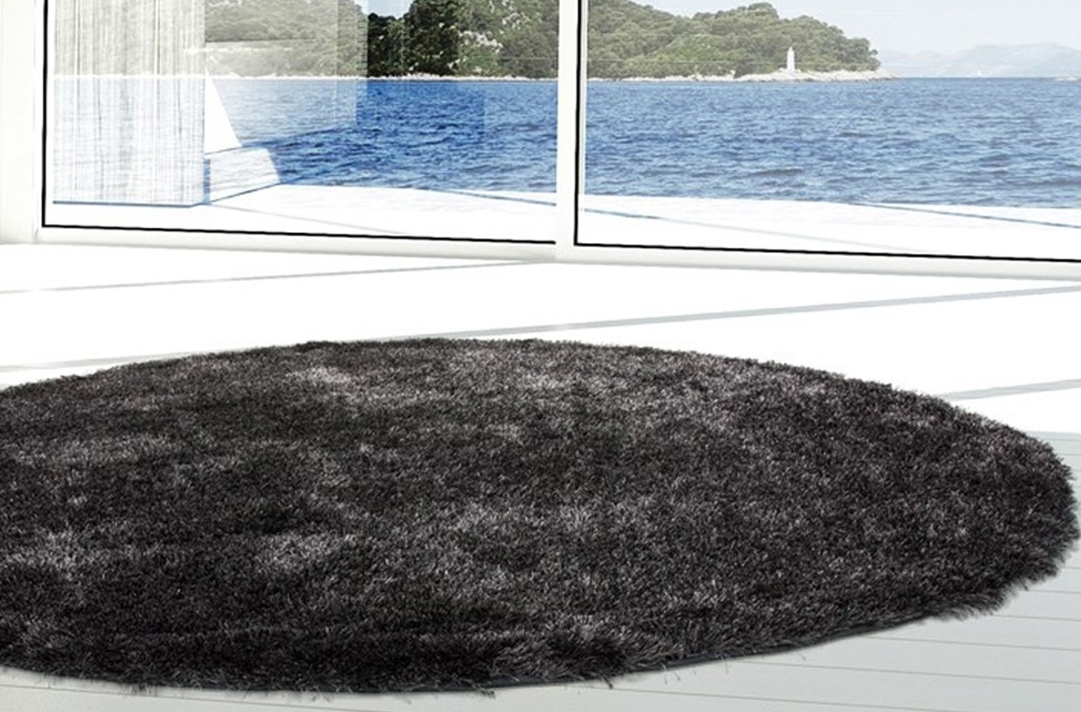 Image of calo-deluxe Hochflor-Teppich "Masada 900" rund 40 mm Höhe Wohnzimmer