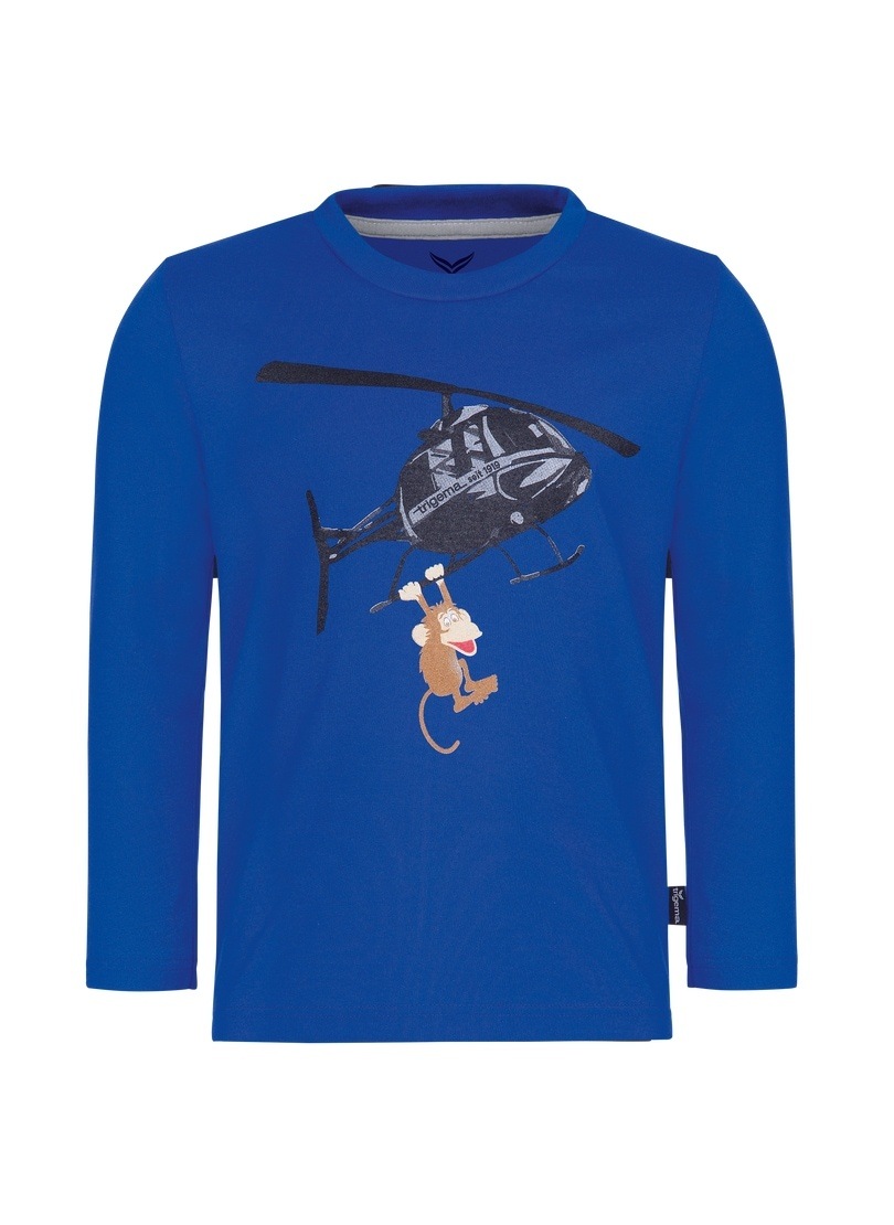 Entdecke Trigema T-Shirt »TRIGEMA Lustiges Langarm-Shirt Hubschrauber-Druck« auf mit