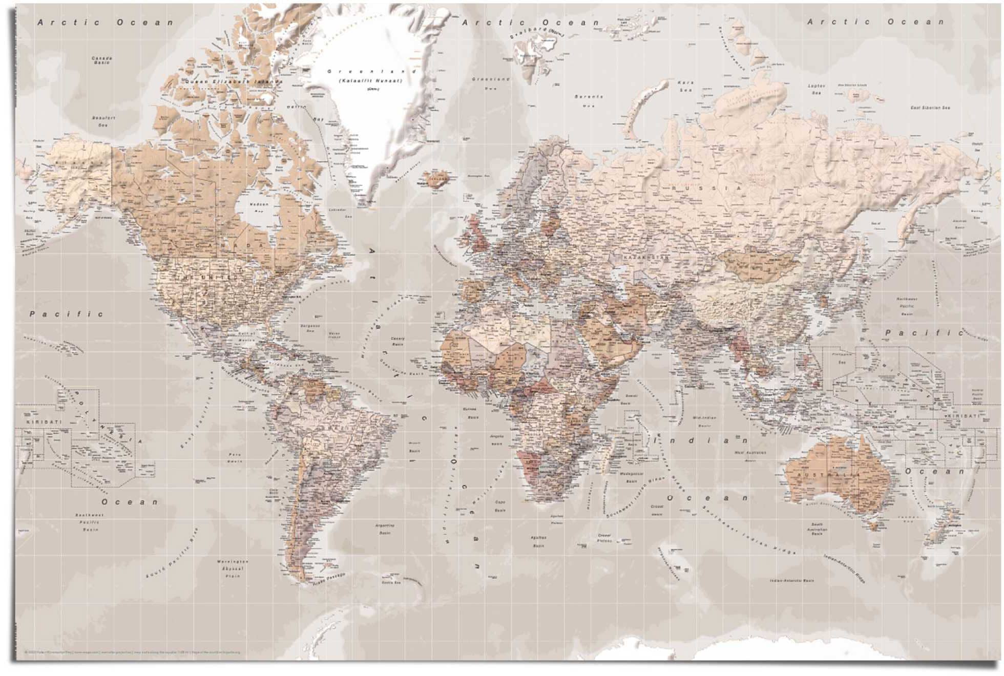 Image of Reinders! Poster »Weltkarte« bei Ackermann Versand Schweiz