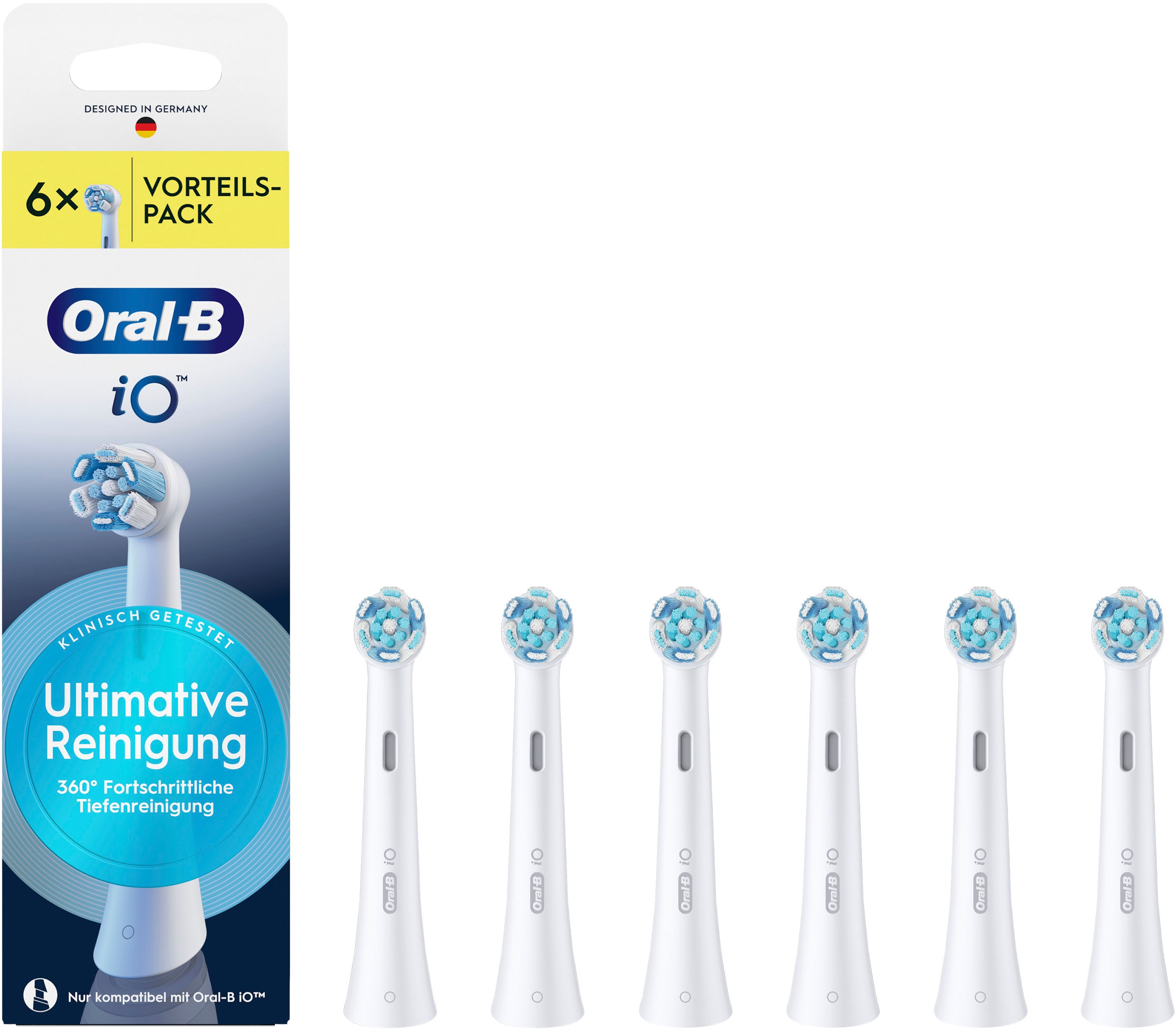 Oral-B Aufsteckbürsten "iO Ultimative Reinigung" für fortgeschrittene Tiefenreinigung und Plaque-Entfernung