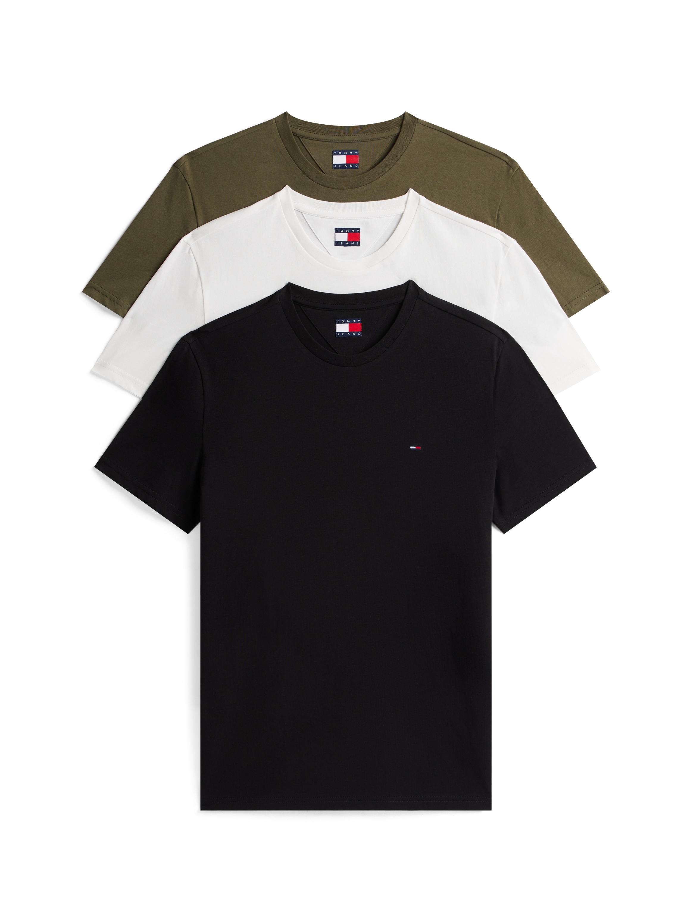 Image of Tommy Jeans T-Shirt "TJM EXTRA SLIM 3 PACK" Packung, 3 Mit Rundhalsausschnitt