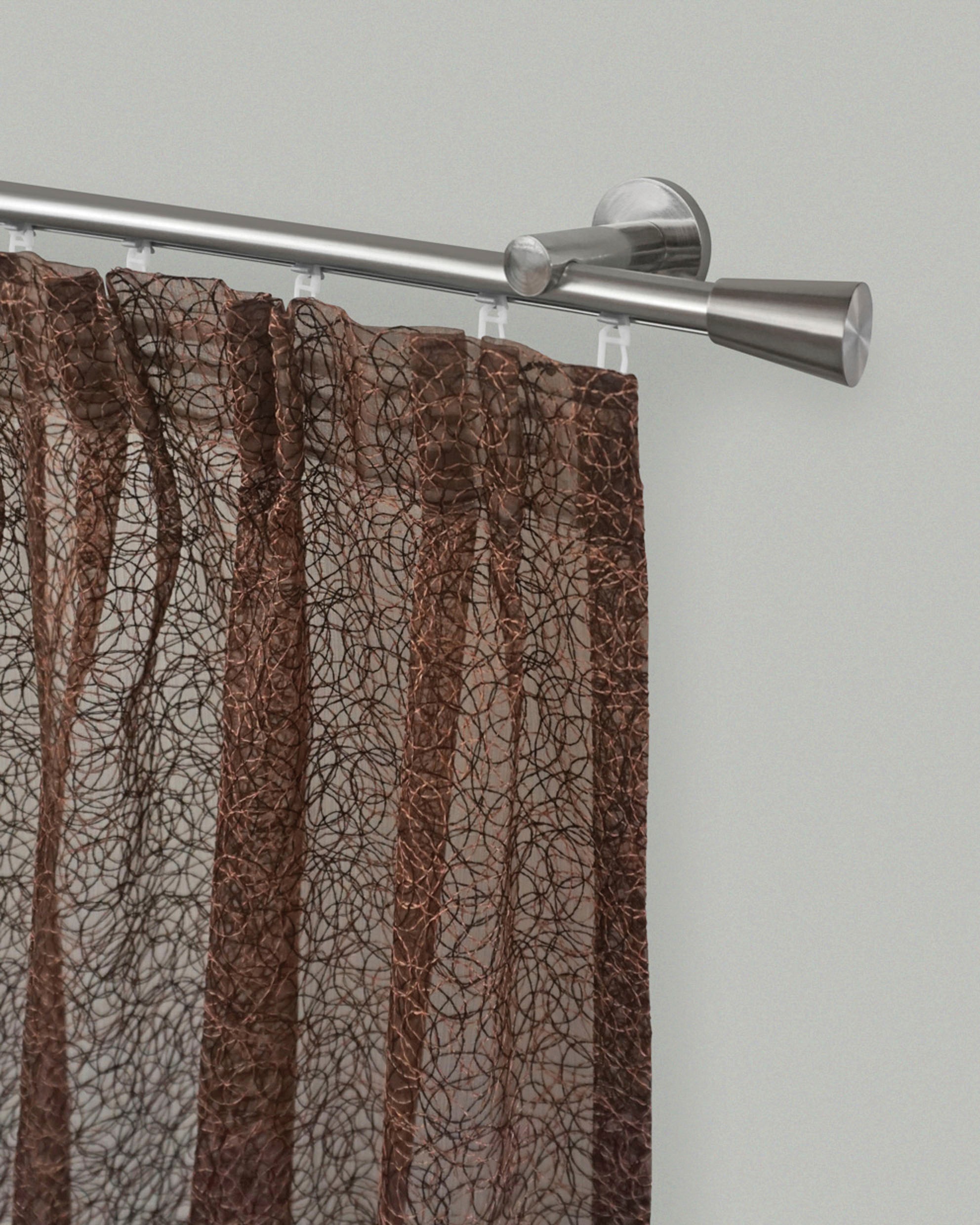 Image of GARESA Gardinenstange »ROSA«, 1 läufig-läufig, Wunschmasslänge, Vorhanggarnitur,Innenlaufgarnitur, einfache Montage, m. Profilverbinder verlängerbar, Wandmontage, Endknopf Stumpf bei Ackermann Versand Schweiz