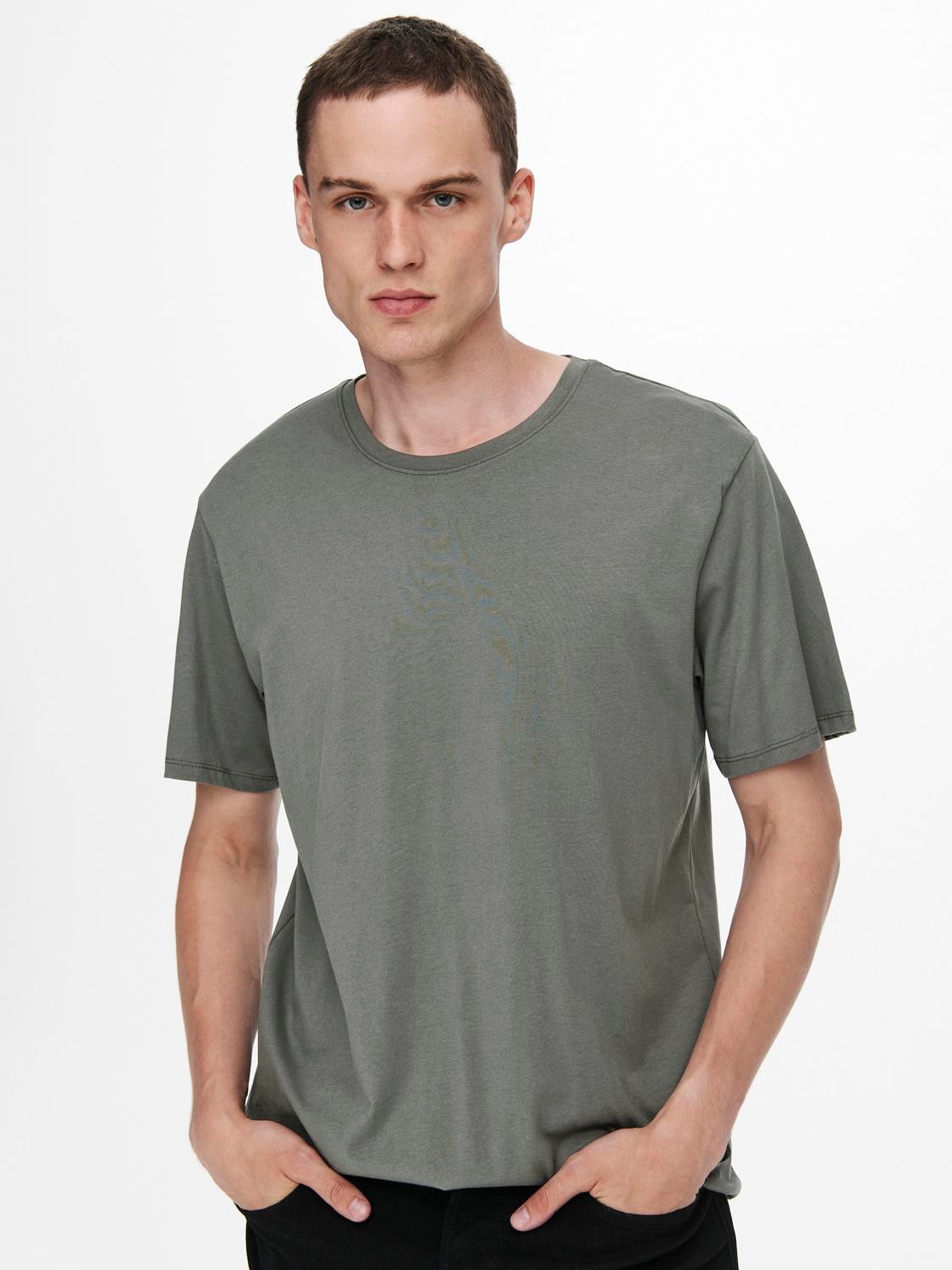 ONLY & SONS Rundhalsshirt »ONSMATT LONGY SS TEE NOOS«