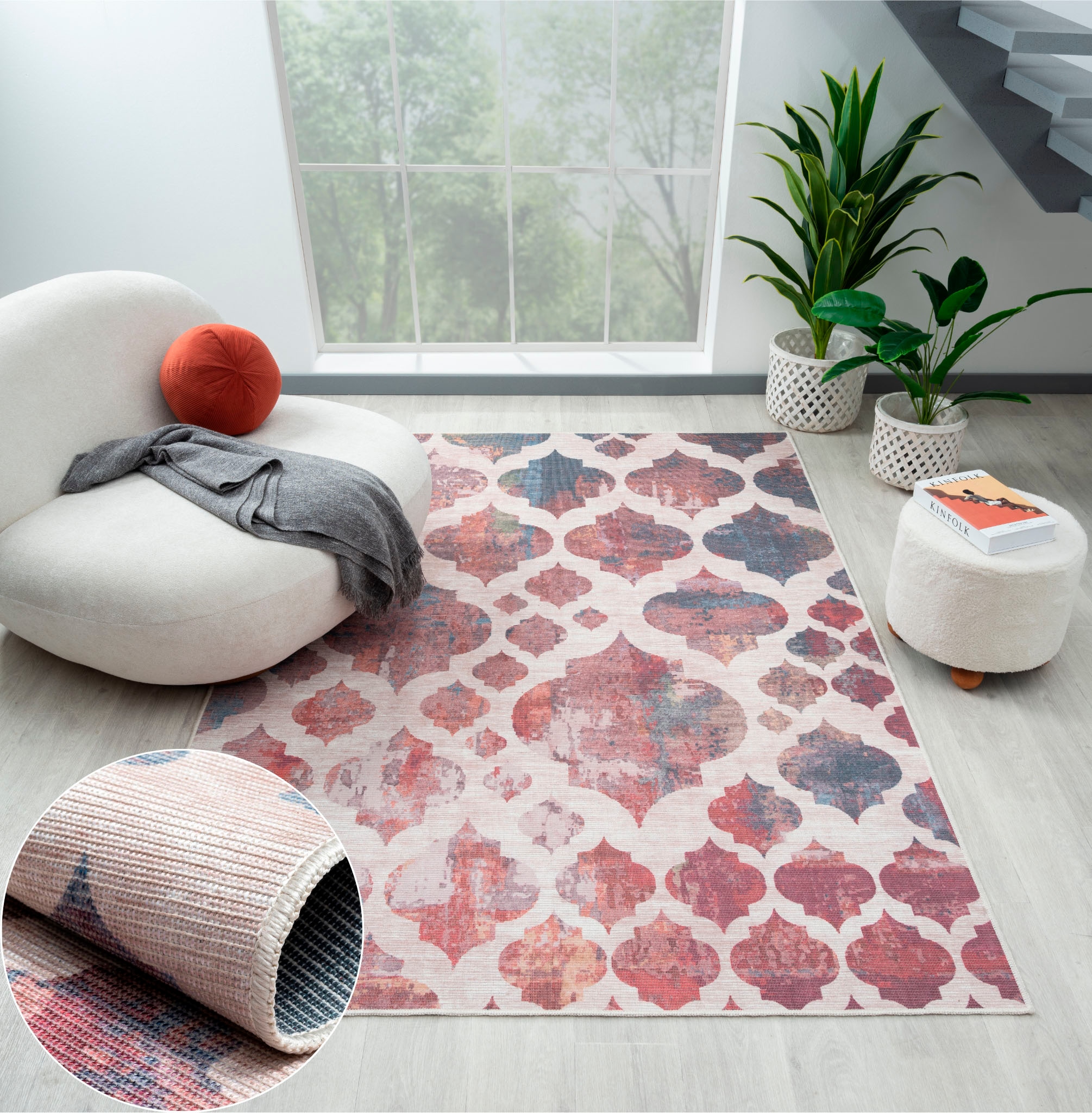 Image of Myflair Möbel & Accessoires Teppich "Ellis, LAGERRÄUMUNG" rechteckig 10 mm Höhe bedruckt, modernes Design, In- & Outdoor geeignet, waschbar