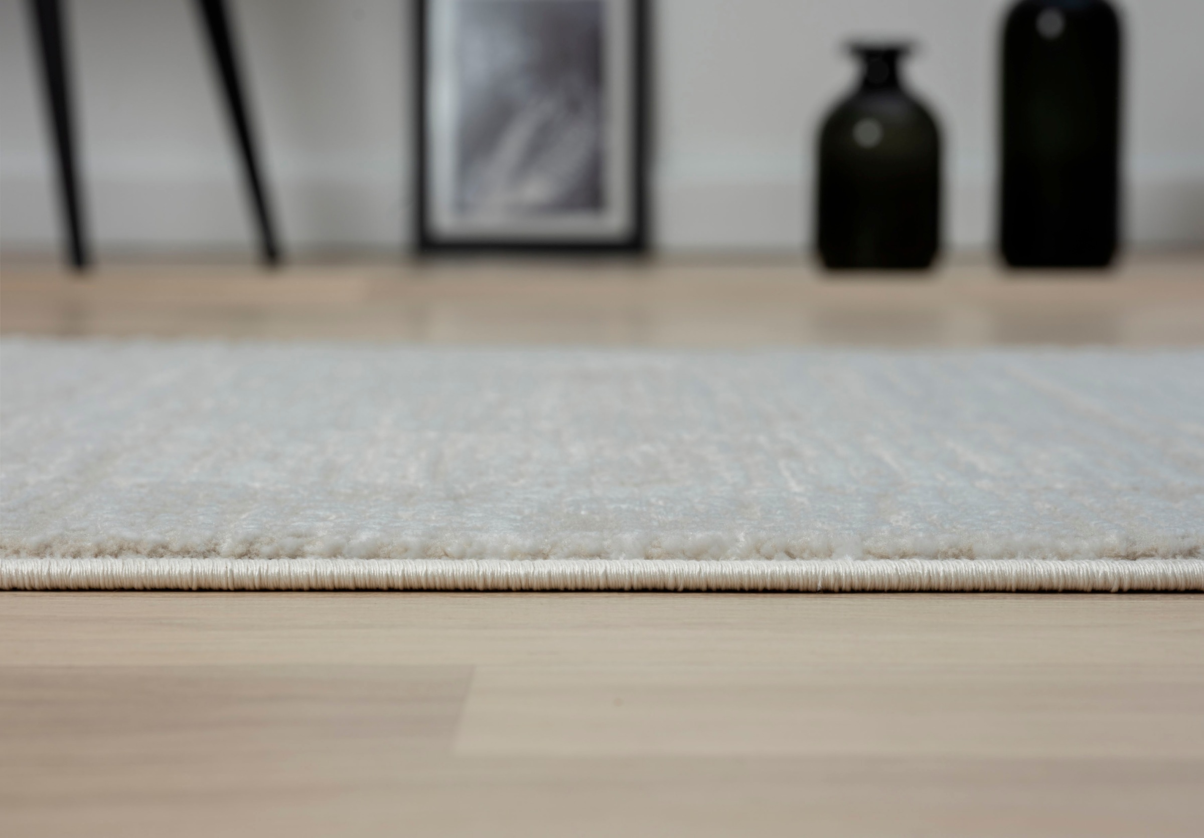 Myflair Möbel & Accessoires Teppich »My Heaven, LAGERRÄUMUNG!« rechteckig 10 mm Höhe Kurzflor, Scandi-Look, besonders weich durch Microfaser, mit Fransen