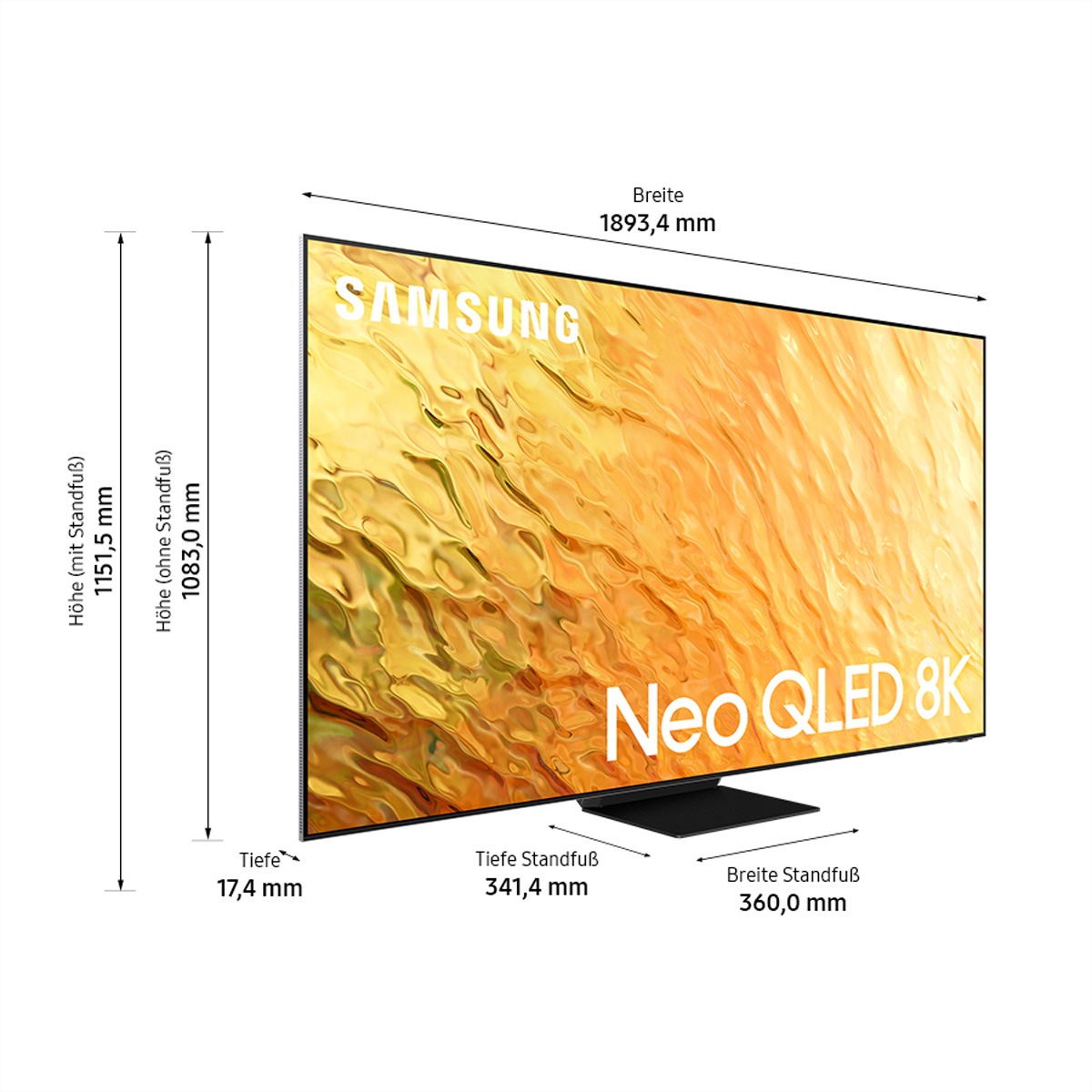 Samsung LED-Fernseher »QE85QN800BTXZU«, QLED