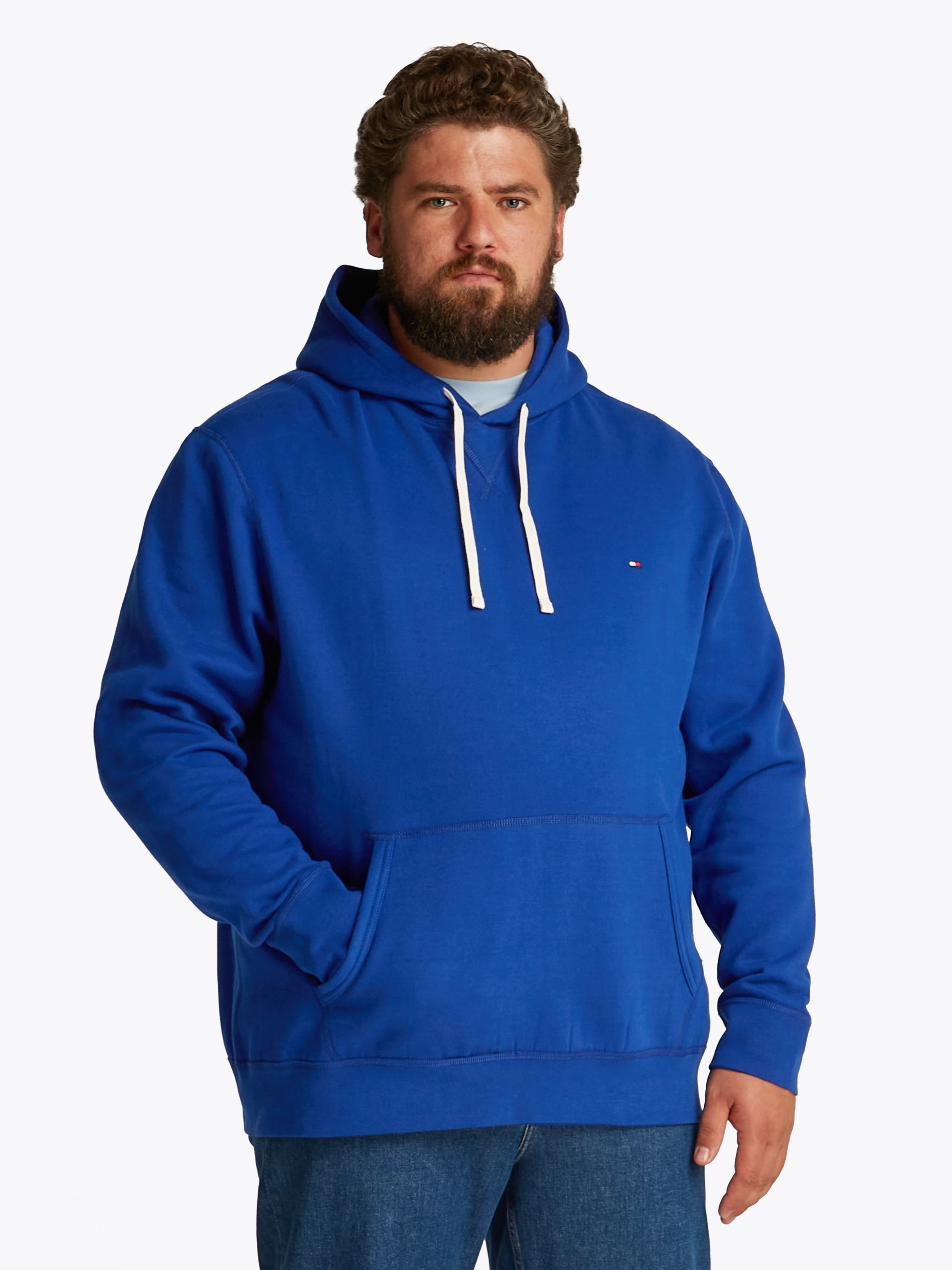 TOMMY HILFIGER Big & Tall Sweatshirt »BT-ESSENTIAL FLEECE HOODY-B«, in Grossen Grössen, Logostickerei