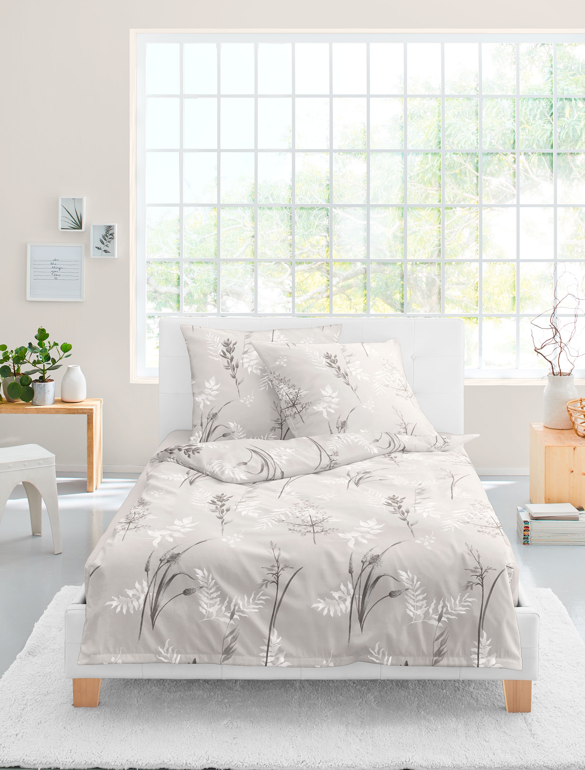 BIERBAUM Linge de lit »Satin Bettwäsche 4200« 2 100 % coton, facile d'entretien, soyeux