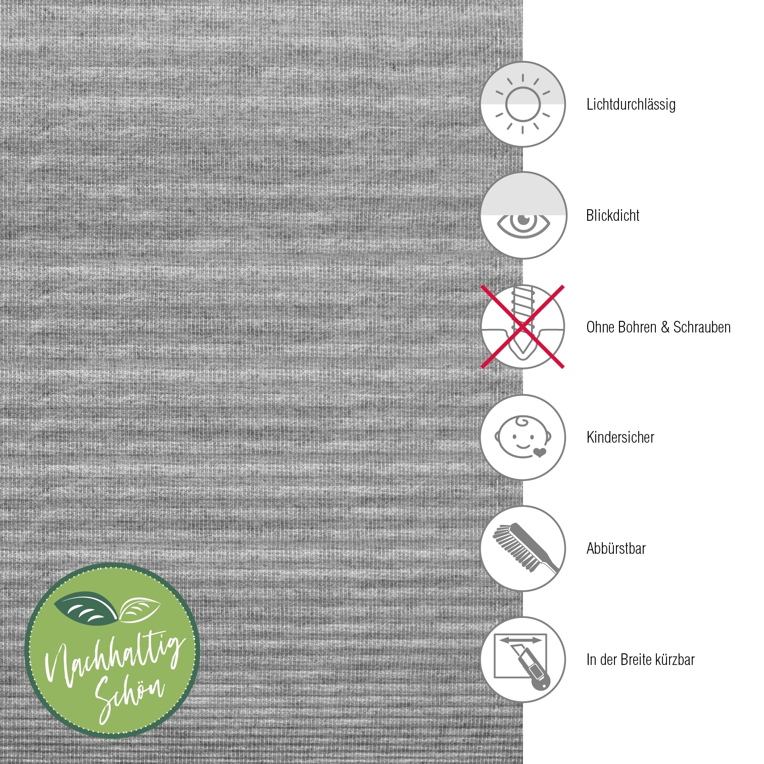 GARDINIA Plissee »EASYFIX Lilly Green«, blickdicht, ohne Bohren, verspannt, mit Recyclingmaterial