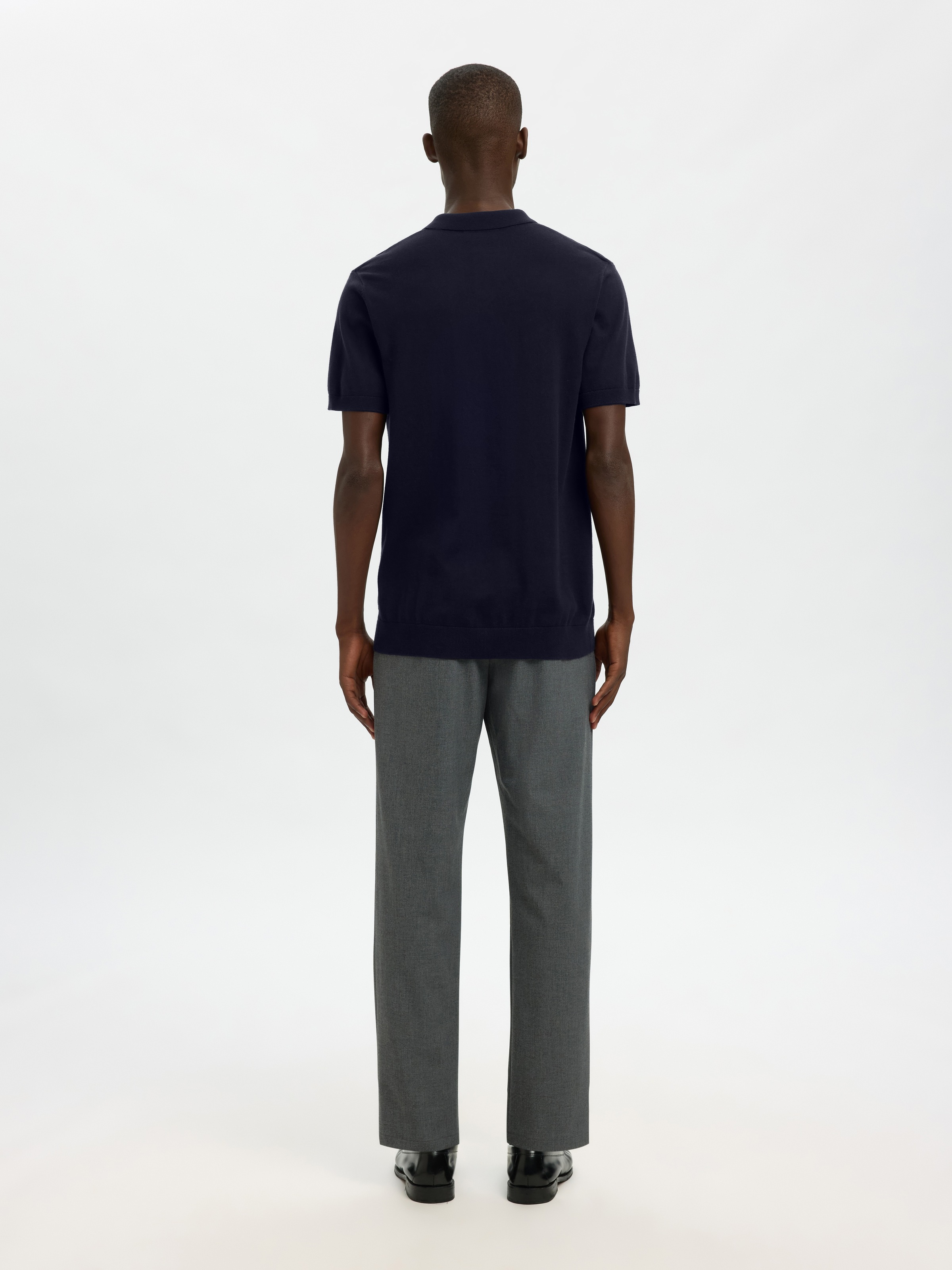 SELECTED Polo »SLHBERG SS KNIT POLO NOOS« aus Feinstrick