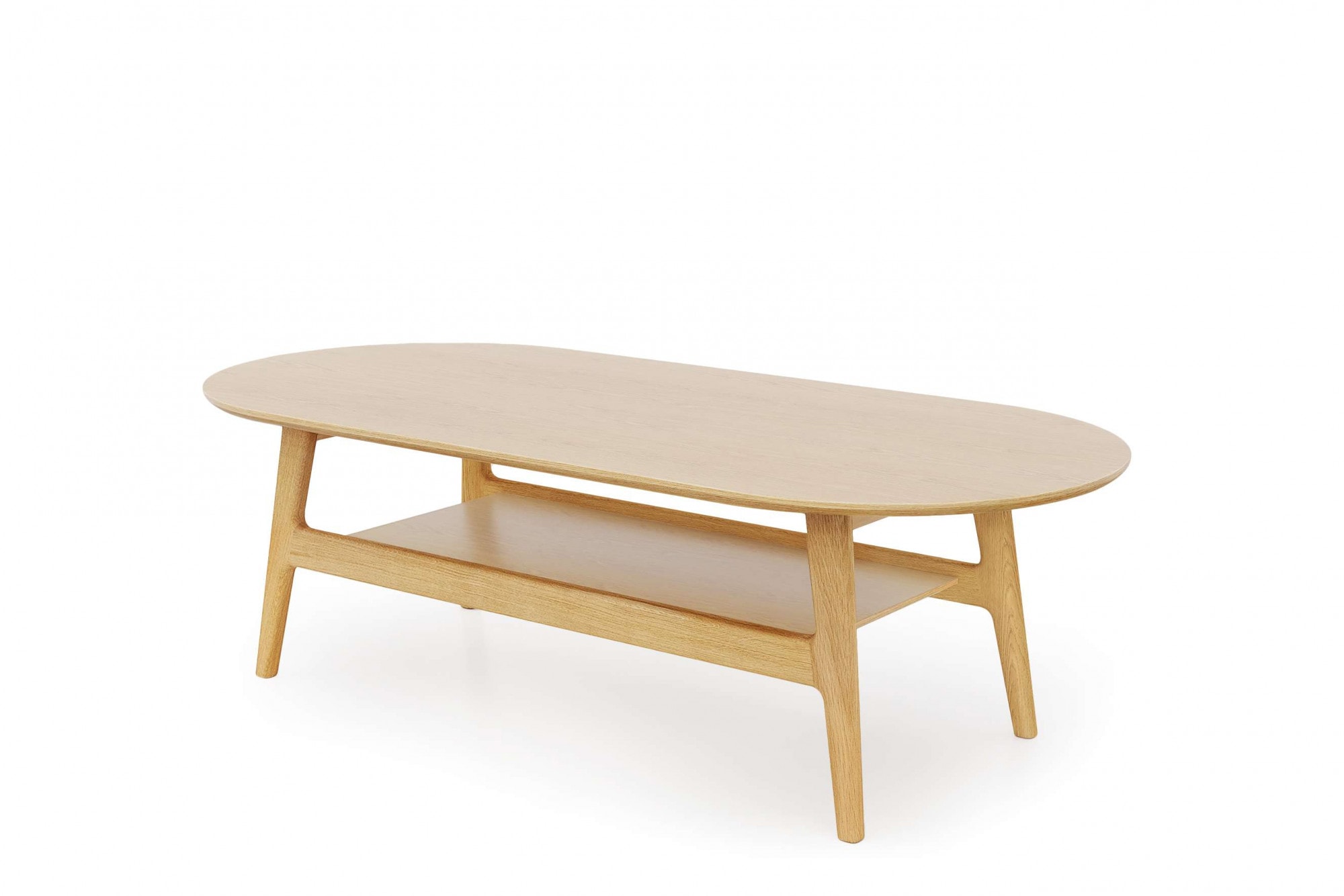 Woodman Couchtisch »Curved«, Scandi Design, Breite 130 cm