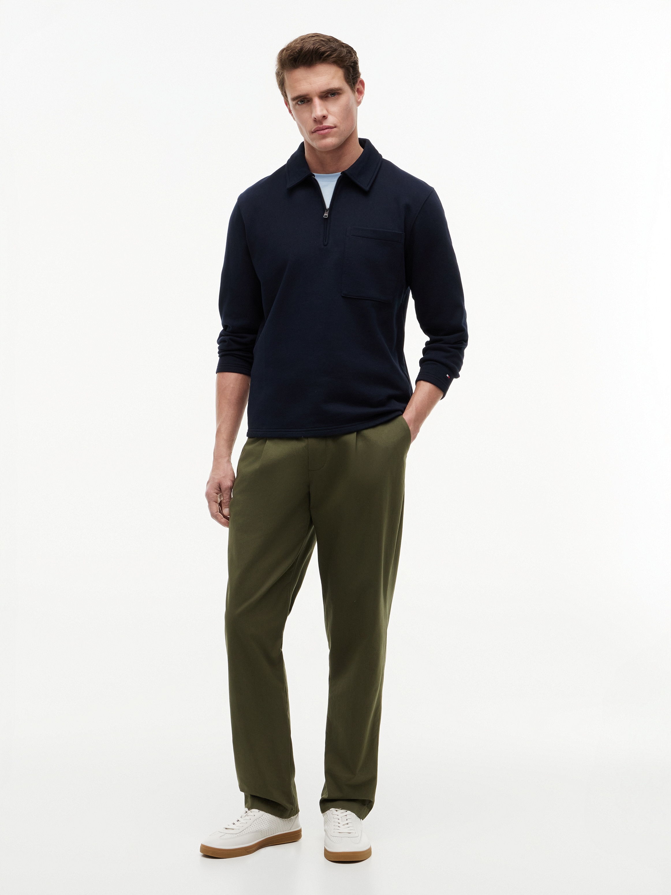 Tommy Hilfiger Sweat-shirt »ESSENTIAL TERRY POCKET 1/4 ZIP«
