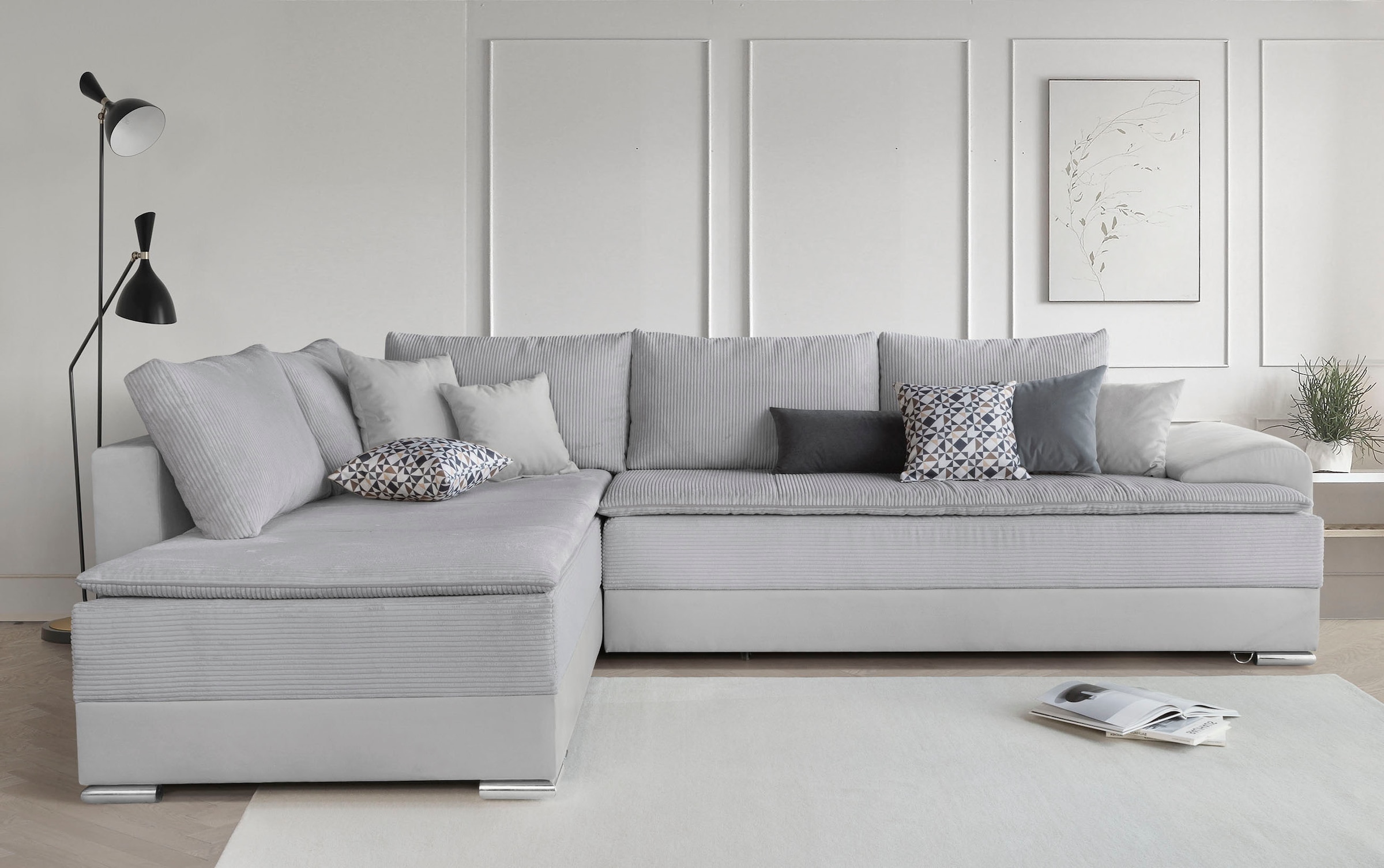 INOSIGN Ecksofa »Night & Day L-Form mit Dauer-Schlaffunktion mit Armlehne«, mit Boxspring-Bettfunktion 180x200 cm und Bettkasten, Dauerschläfer!