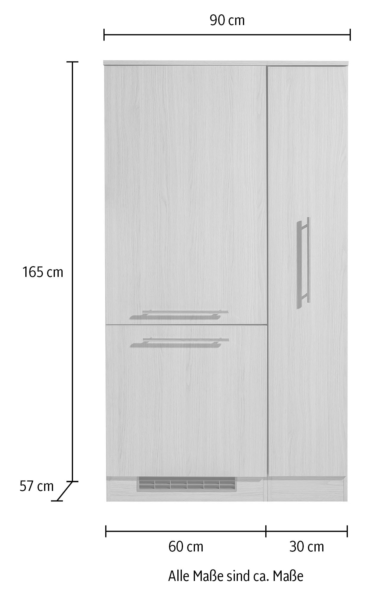 wiho Küchen Küche »Filo« wahlweise mit E-Geräten, Breite 90 cm