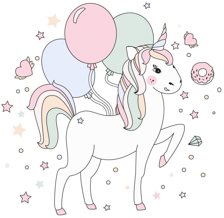Image of Wall-Art Wandtattoo »Geburtstags Einhorn Luftballon«, (1 St.) bei Ackermann Versand Schweiz