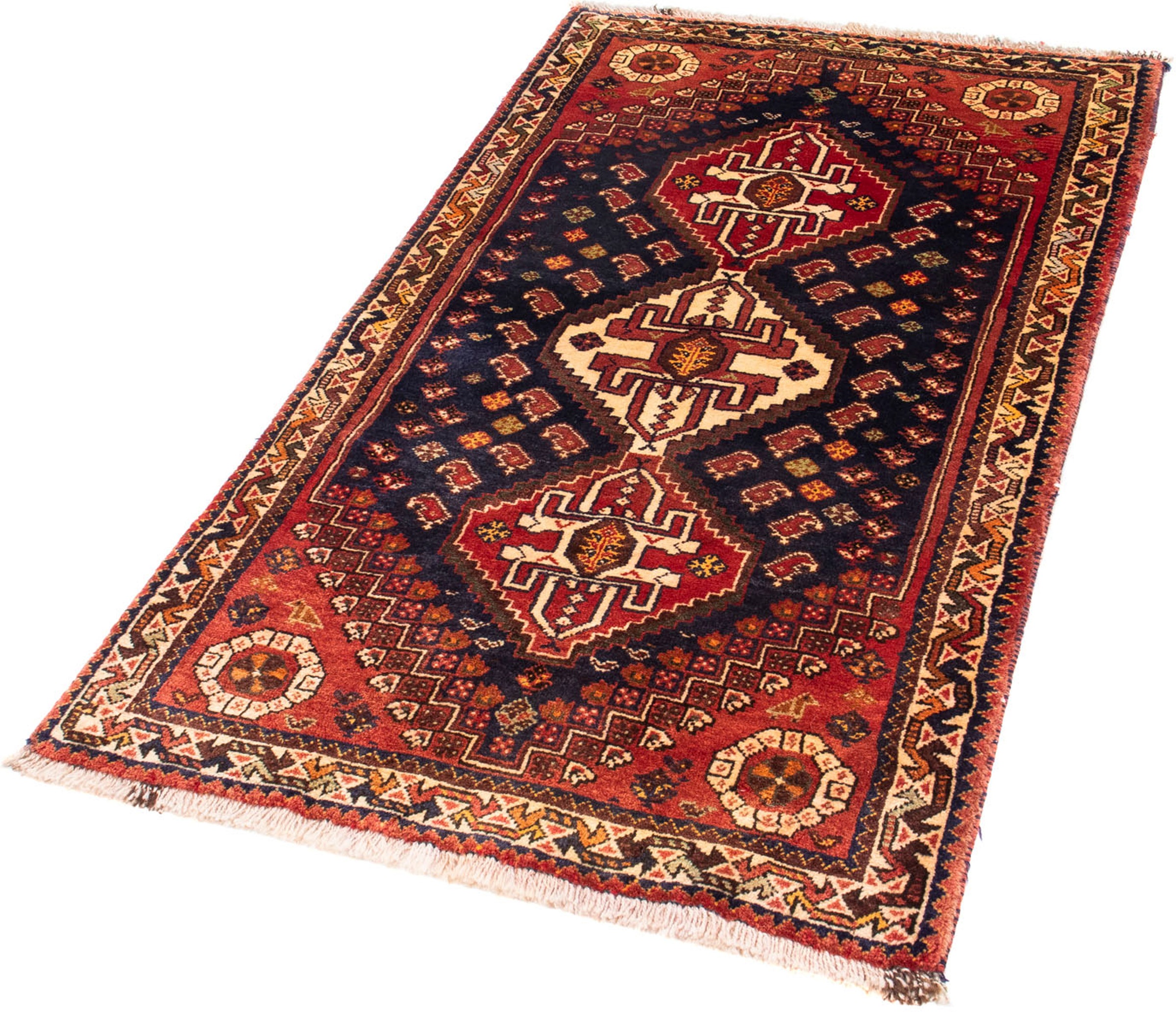 Image of morgenland Orientteppich »Perser - Nomadic - 148 x 80 cm - dunkelblau«, rechteckig, 10 mm Höhe, Wohnzimmer, Handgeknüpft, Einzelstück mit Zertifikat bei Ackermann Versand Schweiz