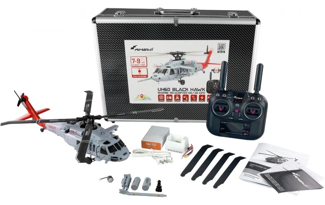 Amewi RC-Helikopter »UH60 Black Hawk Navy 6-Kanal, RTF«