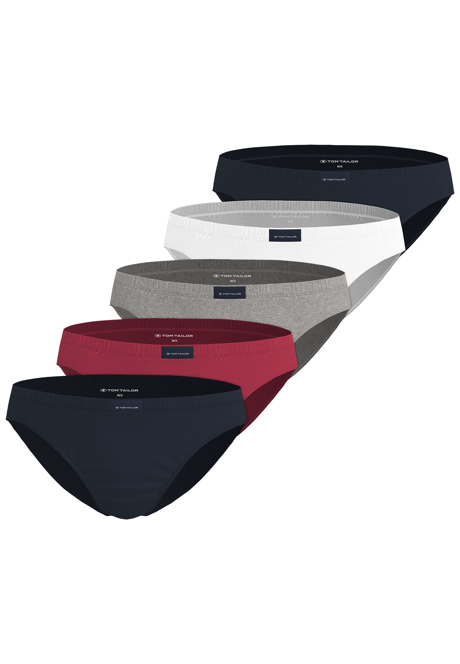 TOM TAILOR Slip miniature »Colorado« Packung, 5er Pack,  weich, bequem, eng, atmungsaktiv, breiter Bund, mit Logo