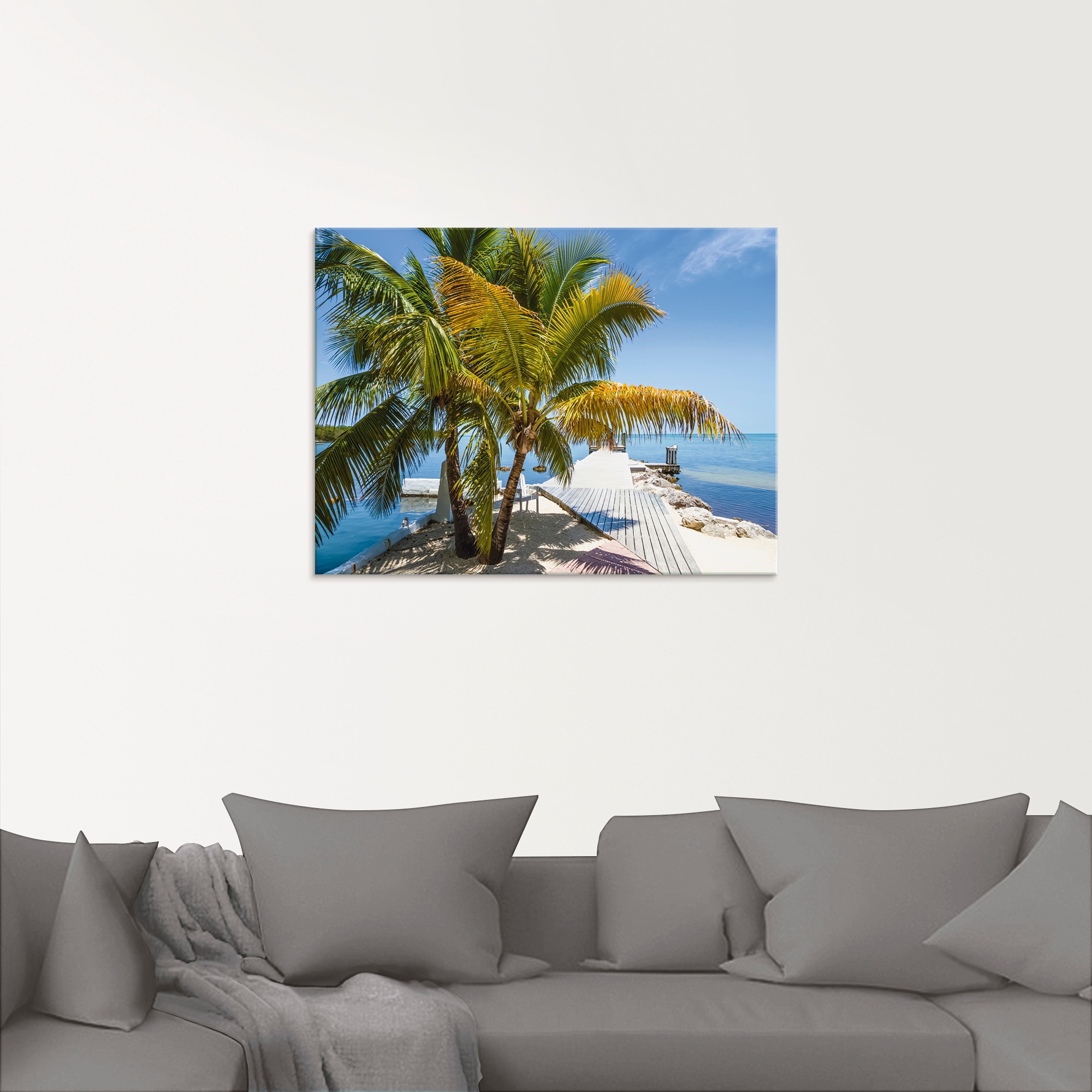 Artland Glasbild »Florida Keys Himmlischer Blick«, Strand, (1 St.), in verschiedenen  Grössen günstig kaufen