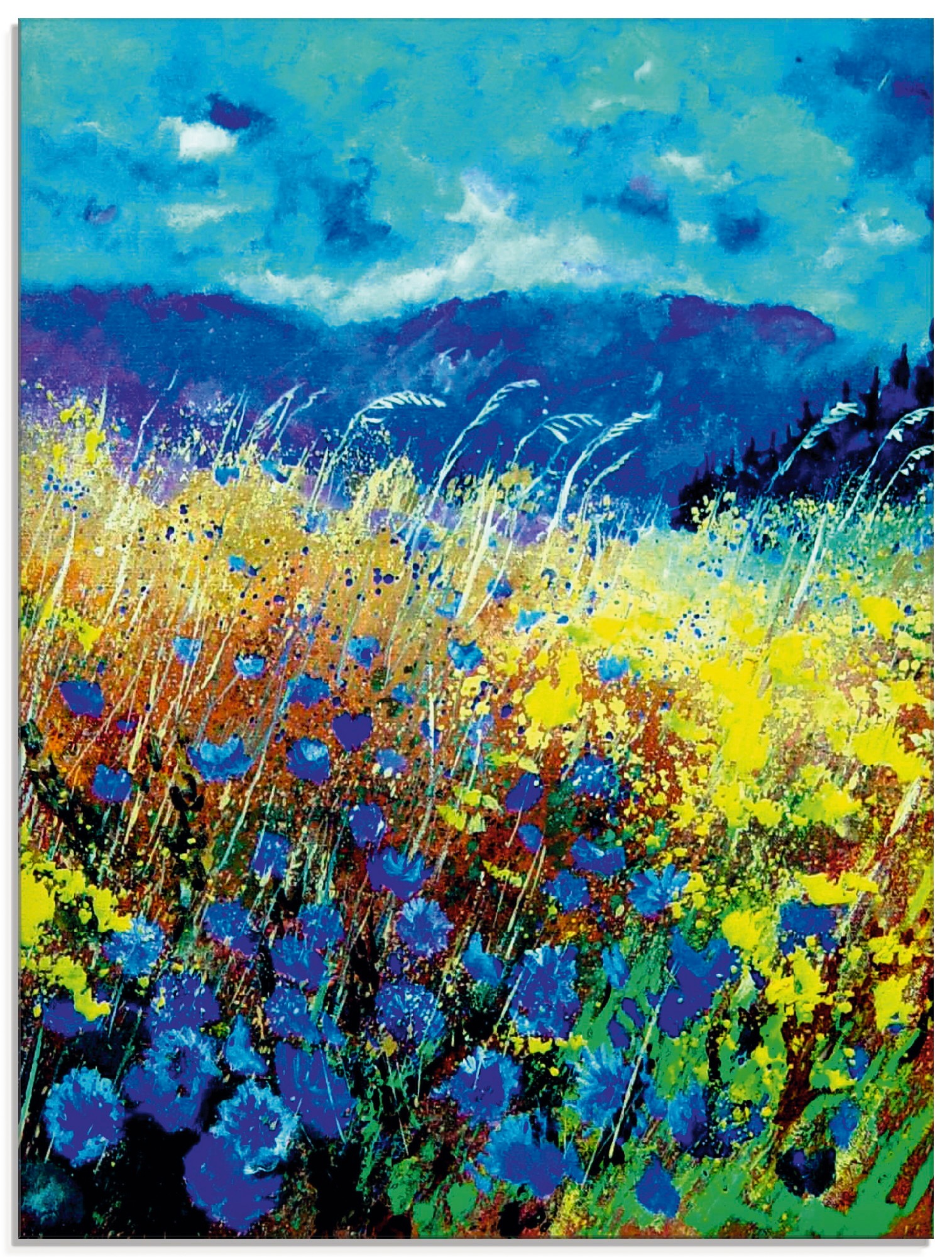 Image of Artland Glasbild »Blaue wilde Blumen«, Blumenwiese, (1 St.) bei Ackermann Versand Schweiz