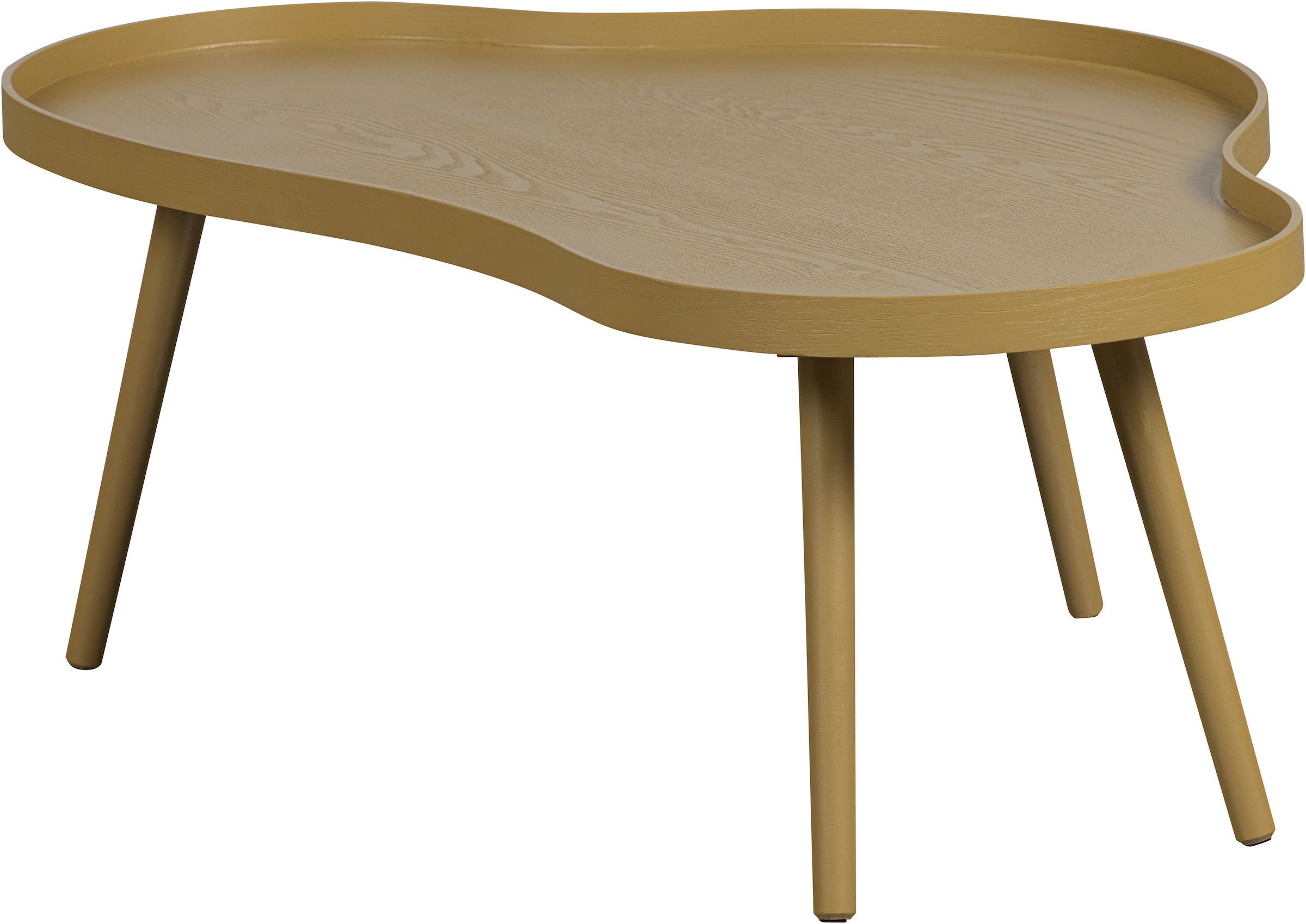 WOOOD Beistelltisch »Mae aus MDF und Kiefernholz mit umlaufender Randerhöhung 100x58x35 cm« Rand 2 cm hoch, Tragkraft 5 kg, Beine konisch von Ø3 auf Ø1,5 cm