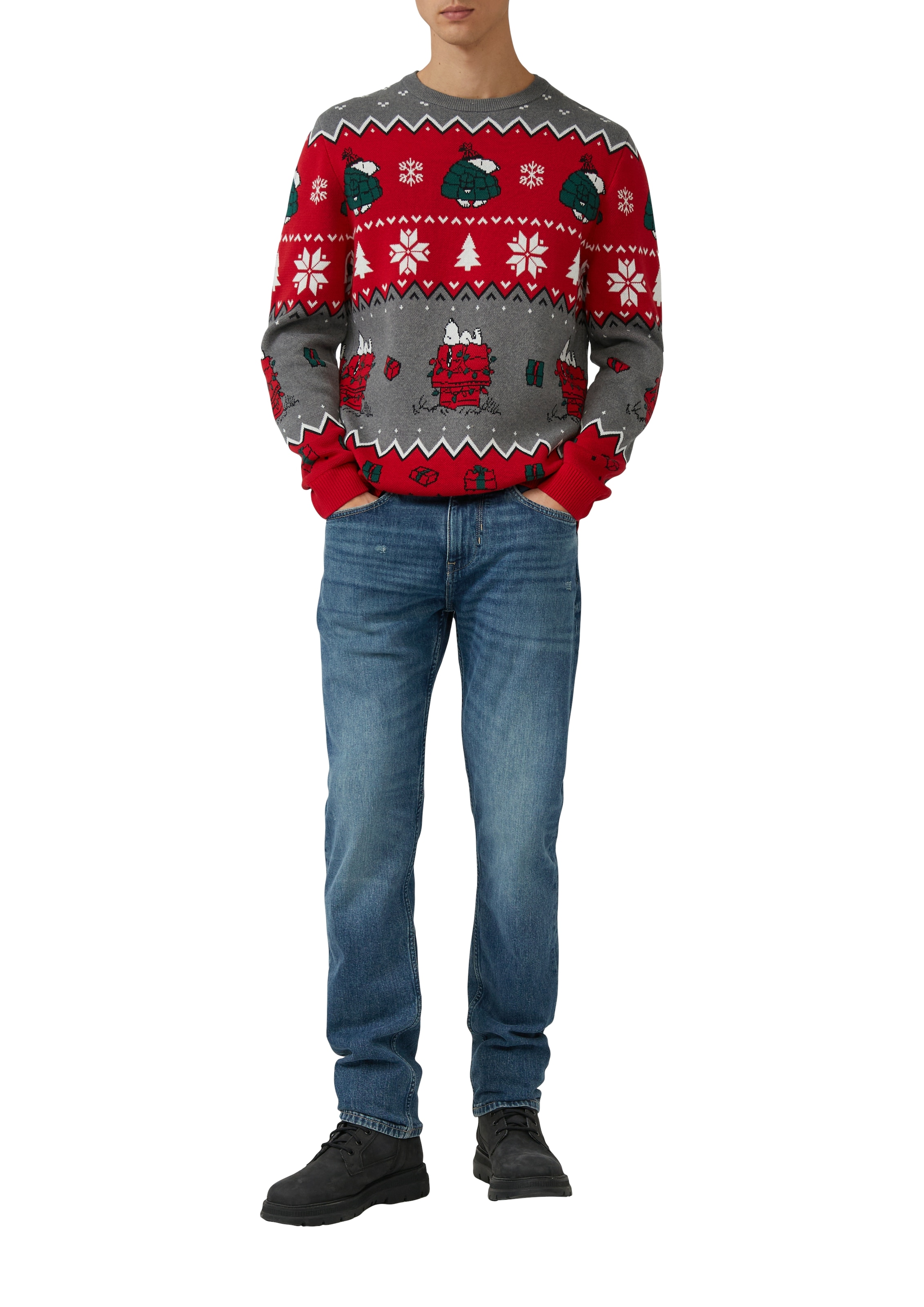 s.Oliver Weihnachtspullover , mit Peanuts®-Motiv
