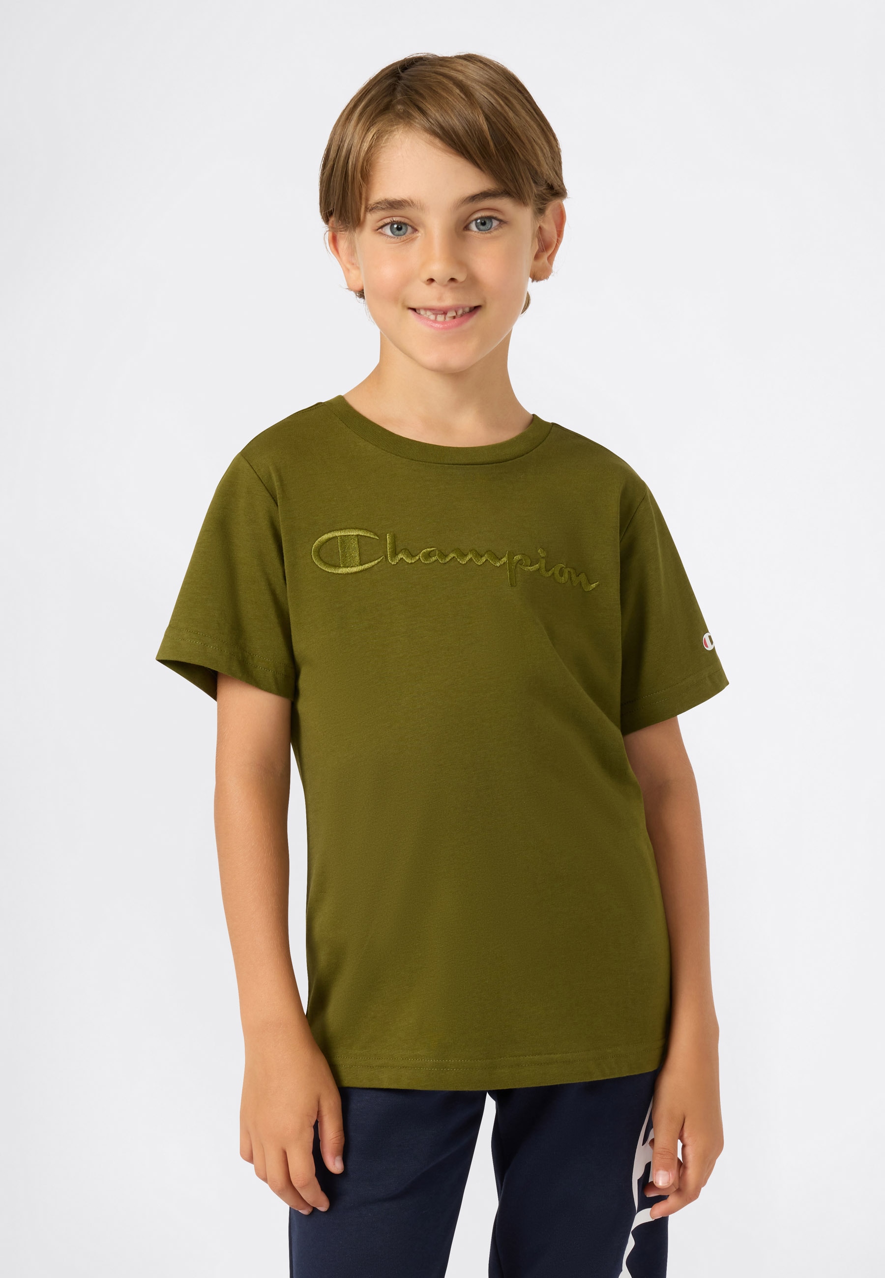 Image of Champion T-Shirt "ICONS TONAL Crewneck T-Shirt with Large Logo" Kurzarm, für Sportmode und Freizeit, mit Rundhalsausschnitt
