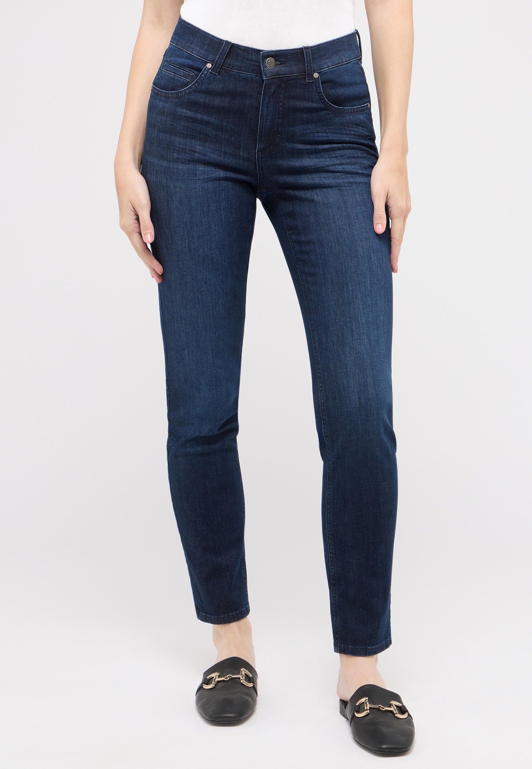 Image of ANGELS Straight-Jeans "CICI" Straight-Schnitt, Slim fit Passform, aus Baumwollmischung