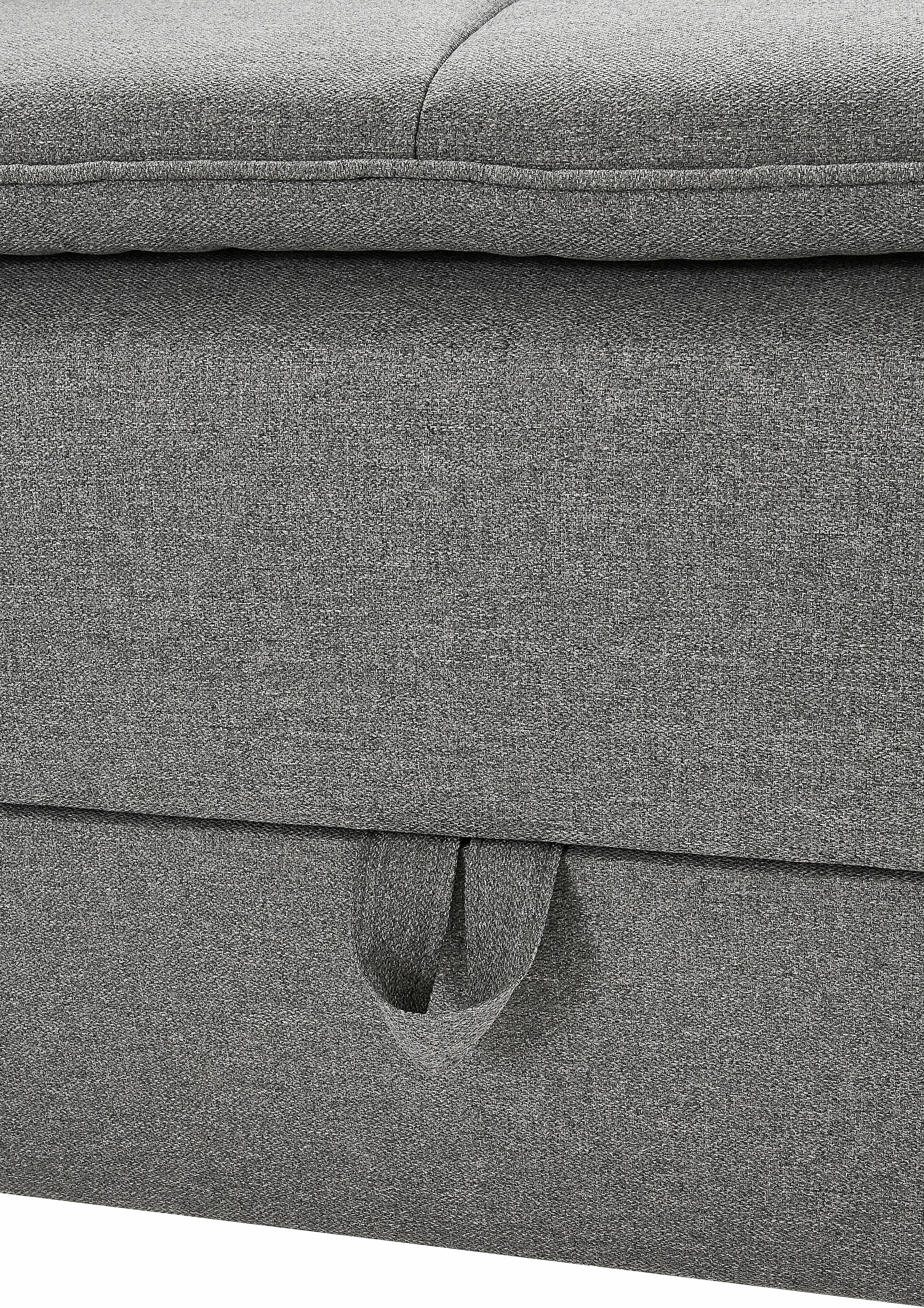 INOSIGN Ecksofa »Boxspringbett Night & Day L-Form mit Dauer-Schlaffunktion mit Armlehne«, mit Boxspring-Bettfunktion 180x200 cm und Bettkasten, Dauerschläfer!