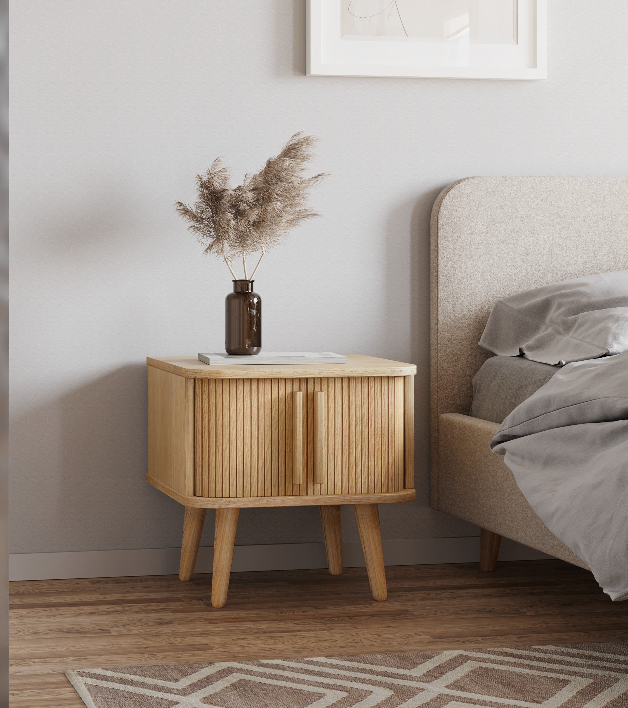 Image of Woodman Beistelltisch "Rove" besonderes Design, teilmassiv, Breite 49,5 cm, FSC-zertifiziert
