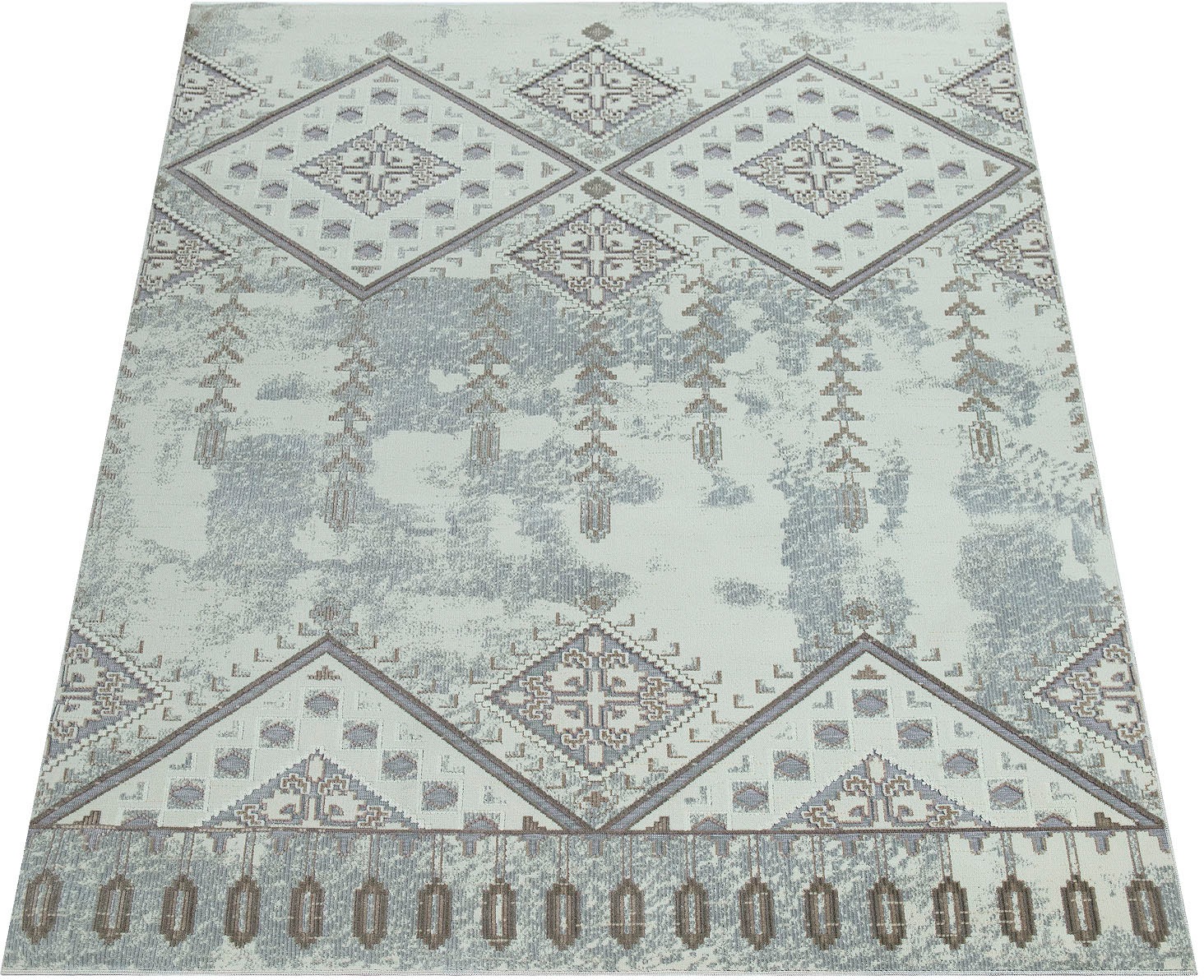 Image of Paco Home Teppich »Lotus 373«, rechteckig, 9 mm Höhe, Kurzflor, moderne Orient Optik mit 3D-Effekt durch Hoch-Tief-Struktur, ideal im Wohnzimmer & Schlafzimmer bei Ackermann Versand Schweiz