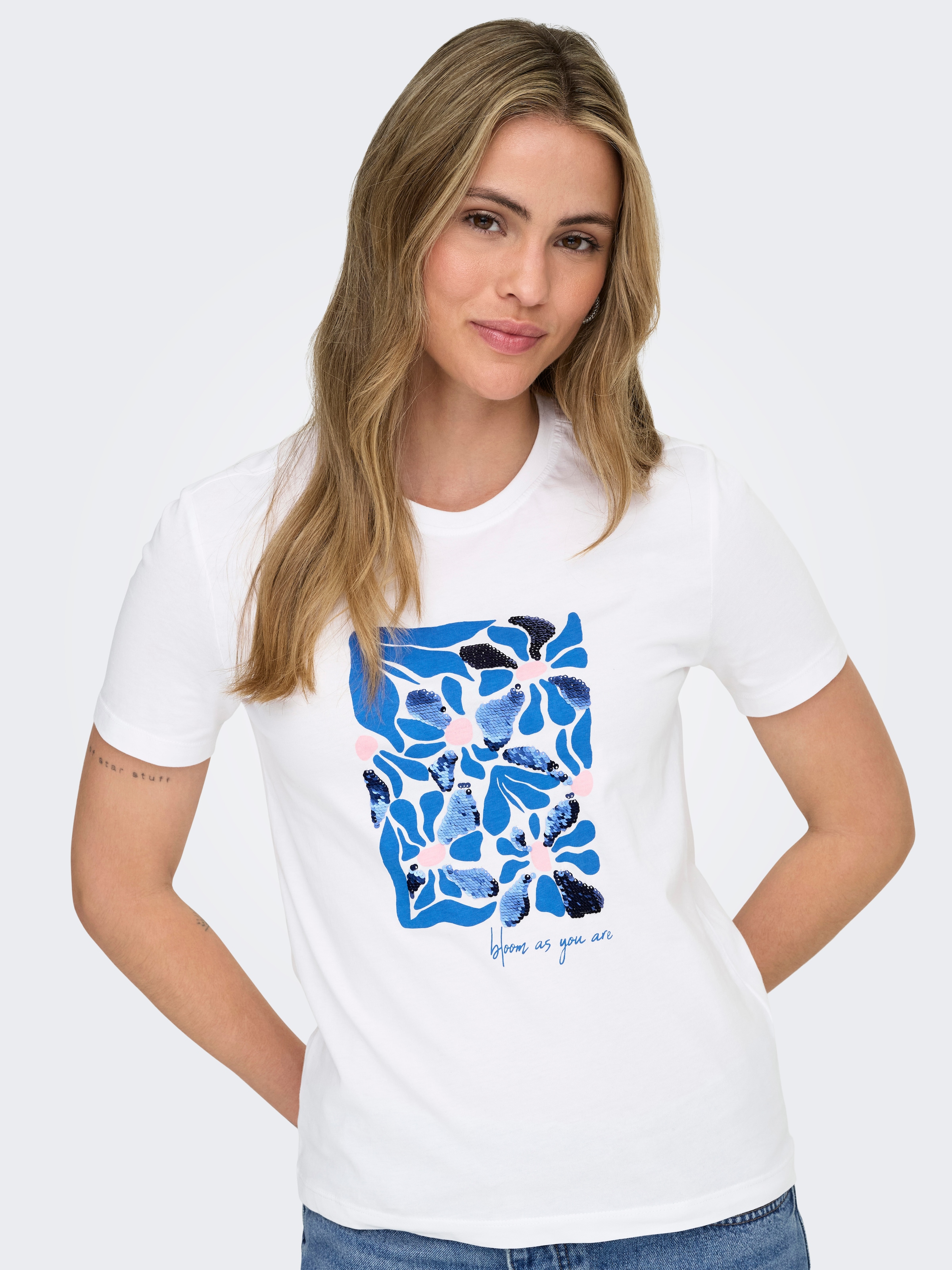 Image of ONLY Kurzarmshirt "ONLKITA REG S/S PRINT TOP NOOS"