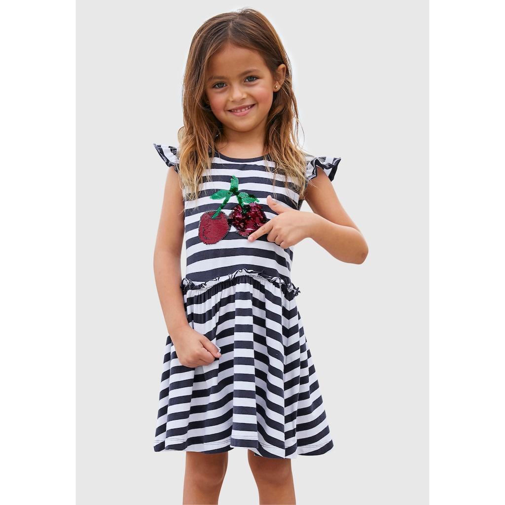 KIDSWORLD Jerseykleid »für kleine Mädchen«, mit Wendepailletten
