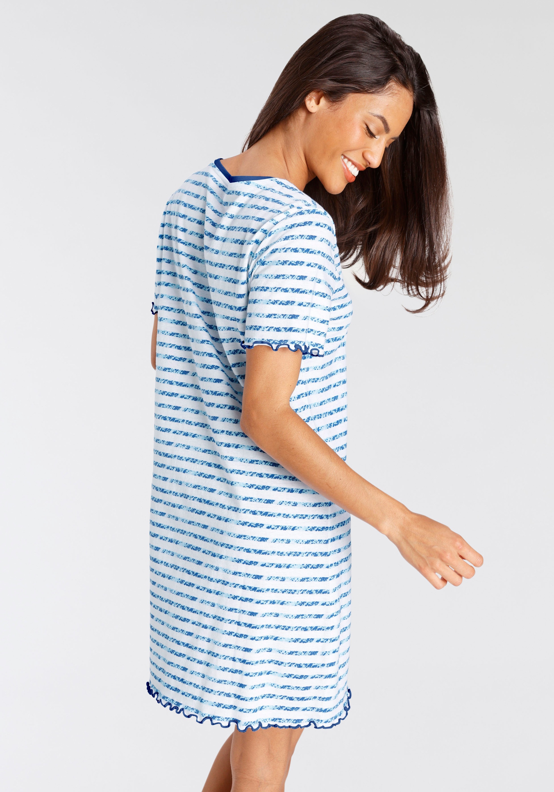 Vivance Dreams Sleepshirt, mit Kräuselsaum