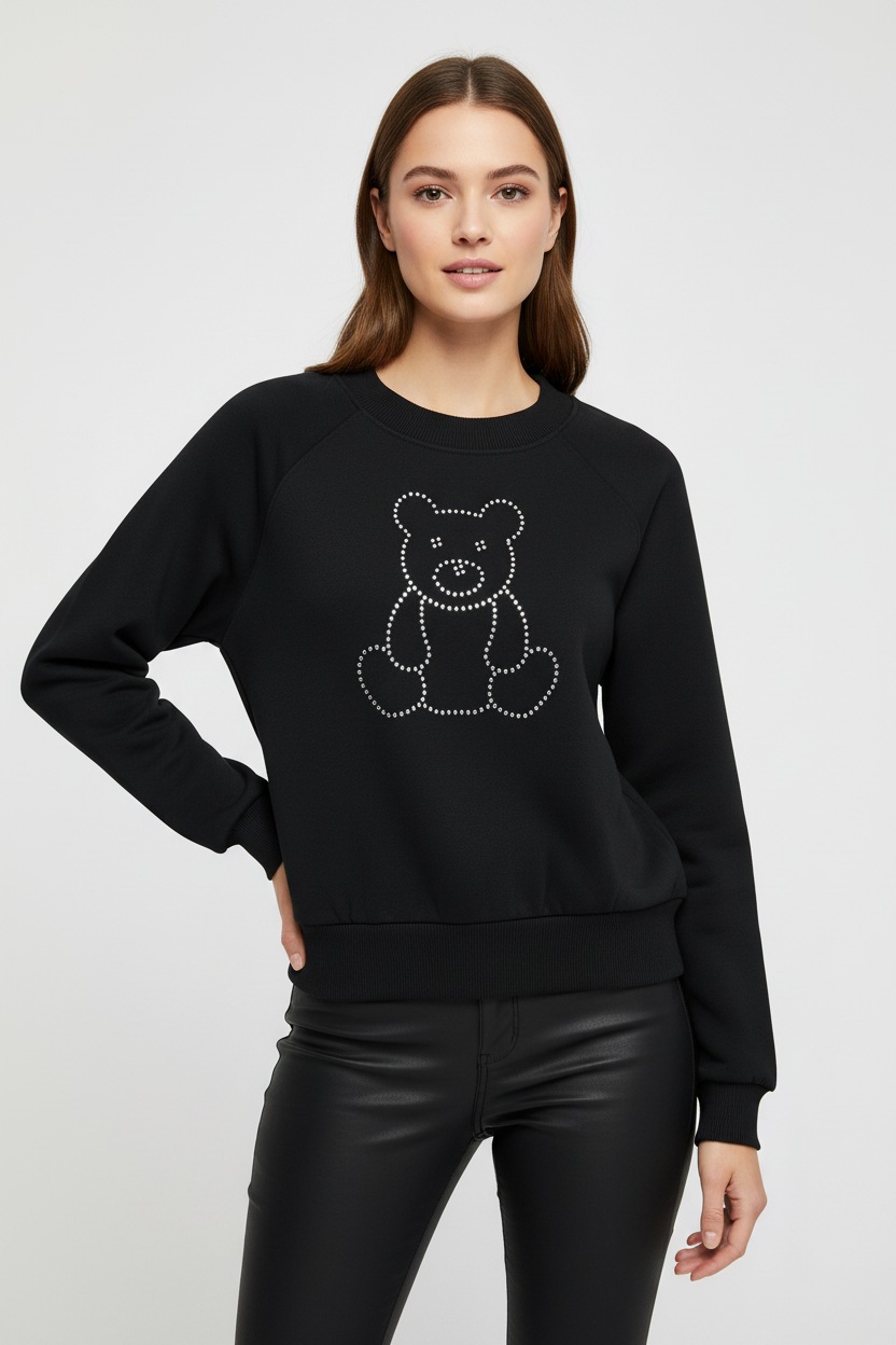 Image of ONLY Sweatshirt "ONLCAMA L/S RHINESTONE O-NECK SWT"