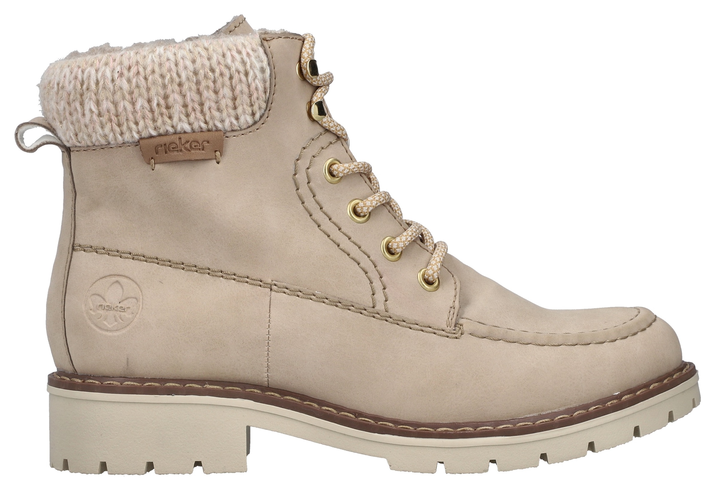 Rieker Winterstiefelette, Schnürboots, Winterboots, Blockabsatz, mit Innenreissverschluss