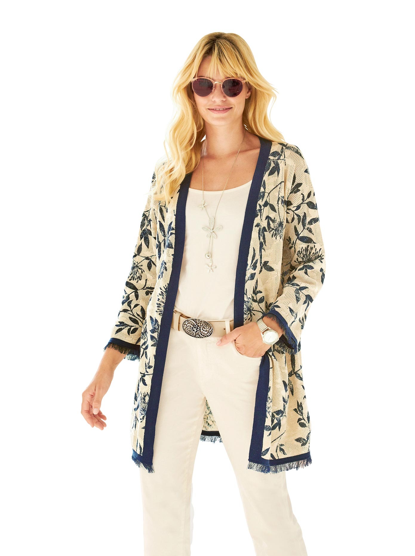 Image of LINEA TESINI by Heine Ajourstrickjacke bei Ackermann Versand Schweiz