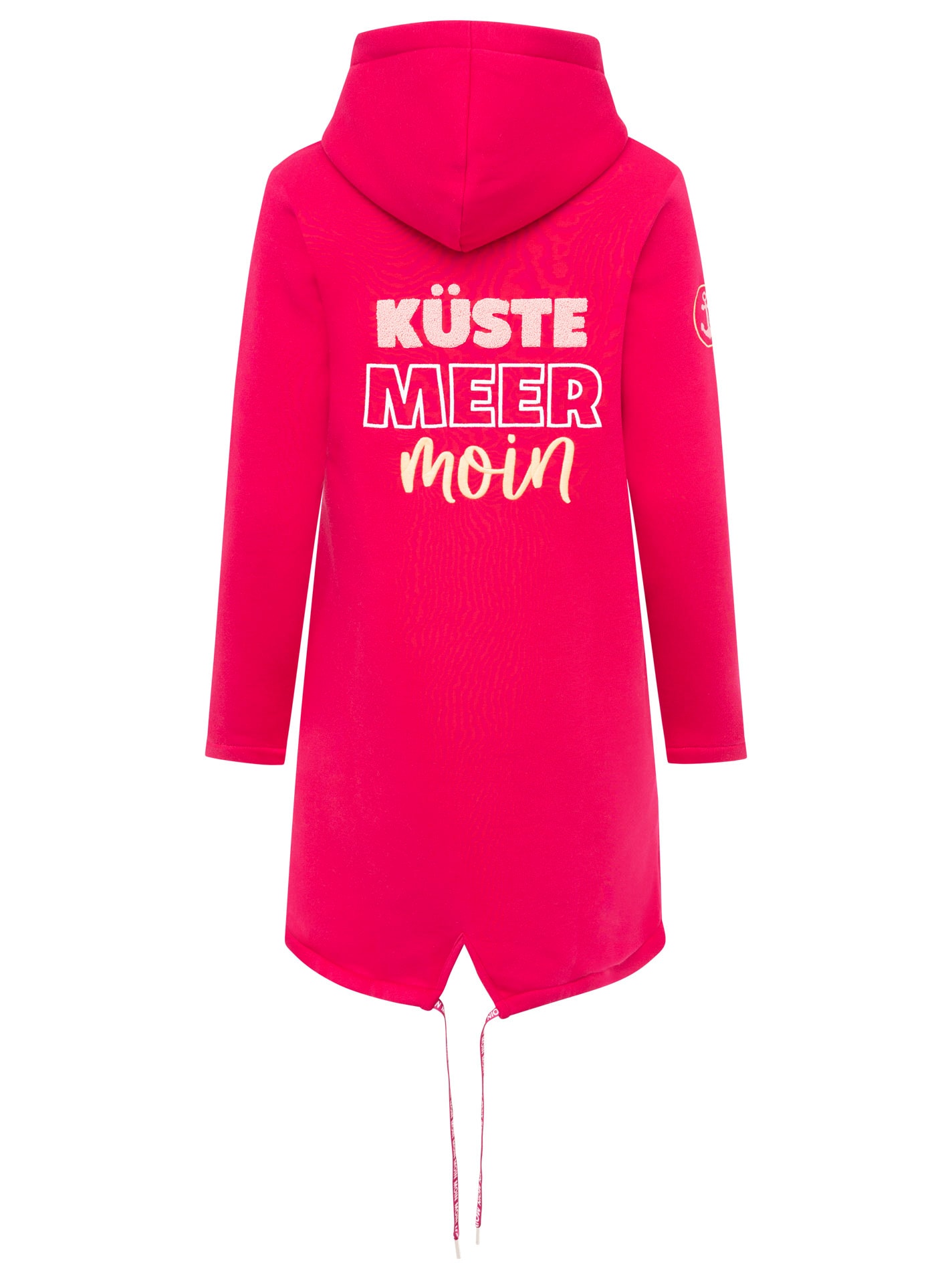 Zwillingsherz Jerseymantel »"Küste Meer Moin"«, mit grossem Motiv am Rücken