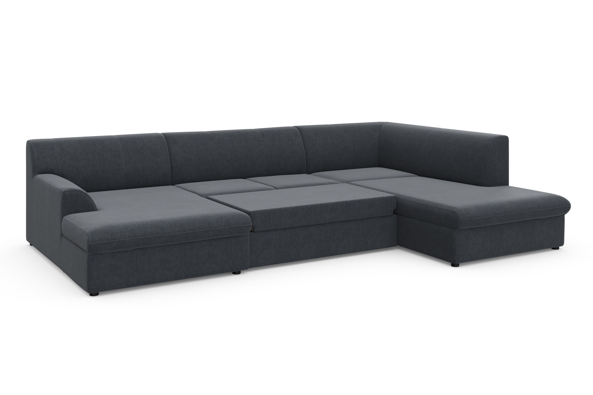 DOMO collection Wohnlandschaft »Topper, elegant und zeitlos, komfortabel, U-Form«, wahlweise mit Bettfunktion
