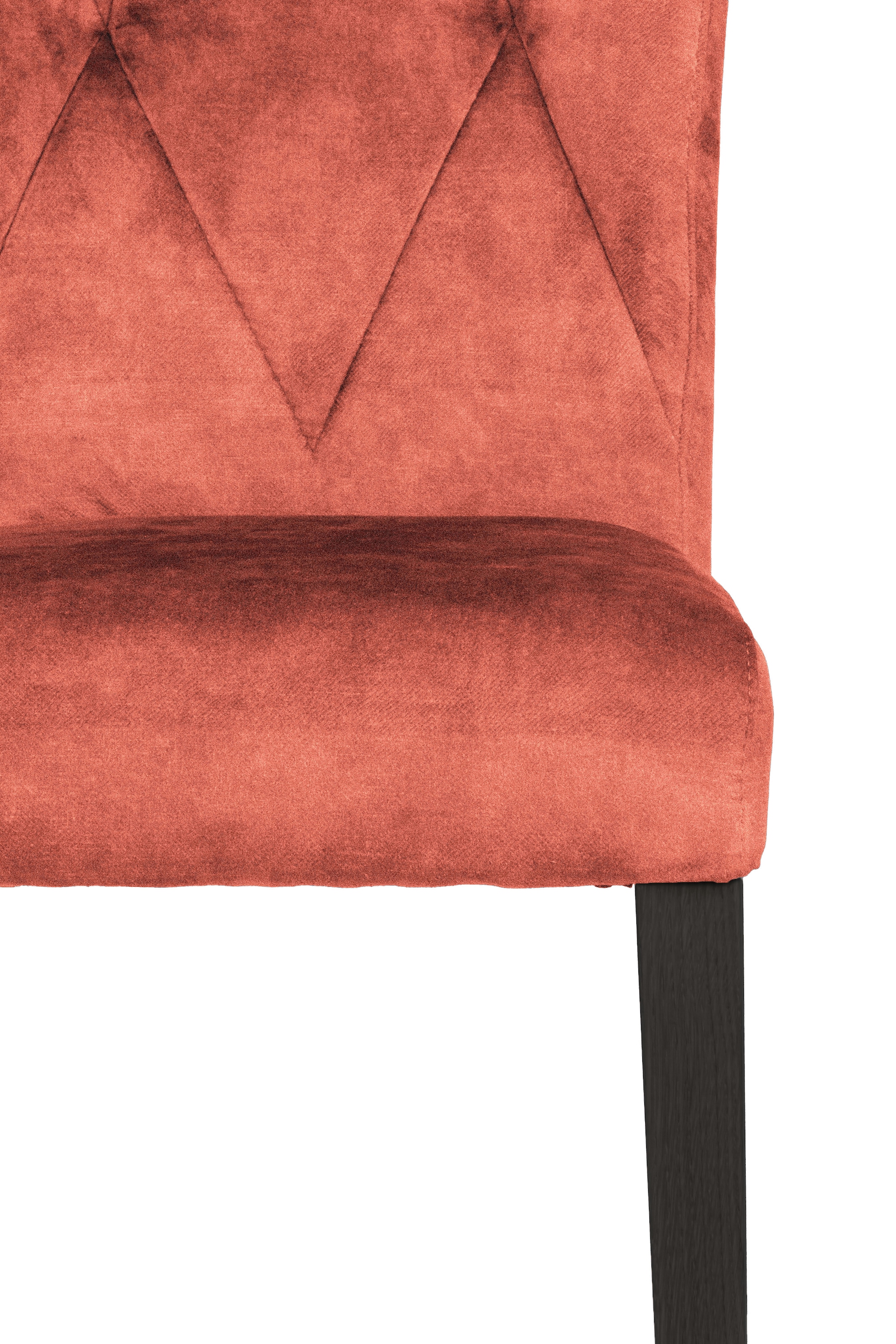 Home affaire 4-Fussstuhl »Diamond«, (Set), 2 St., Samtvelours, Sitz und Ruecken gepolstert