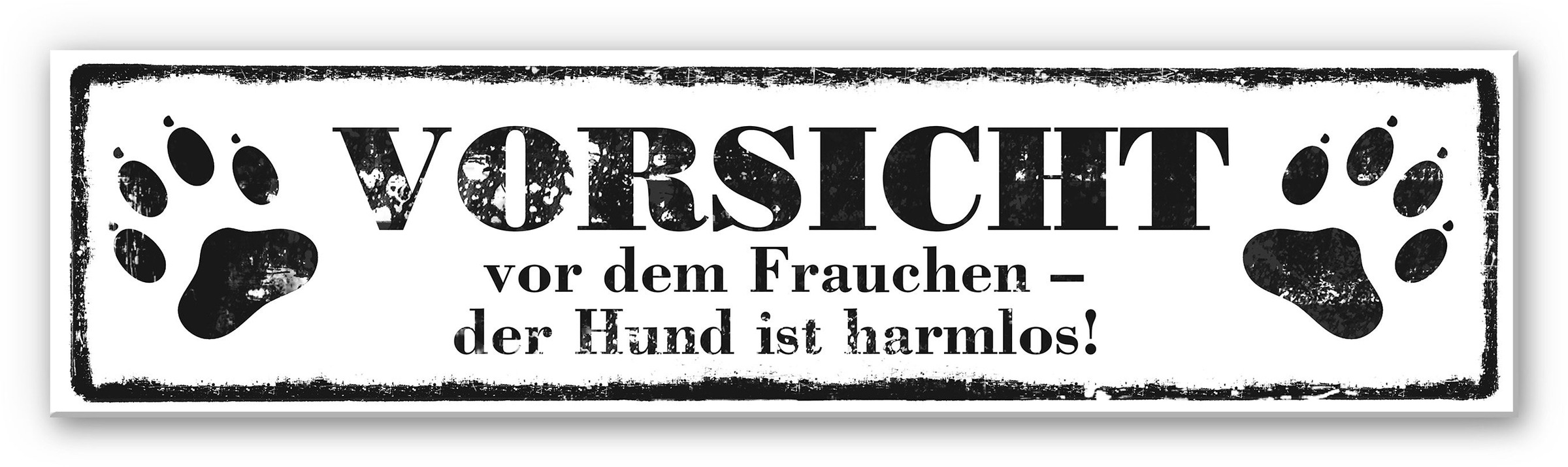 Image of Wall-Art Wandbild »Vorsicht vor dem Frauchen«, Vorsicht vor dem Frauchen bei Ackermann Versand Schweiz