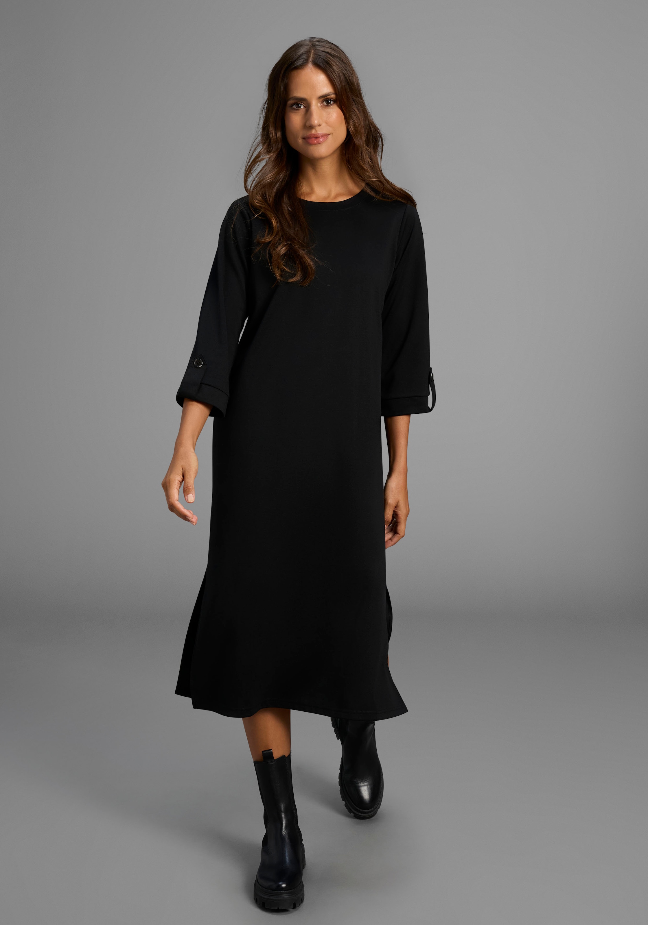 Laura Scott Midikleid, aus Milano-Ribstoff, das perfekte Basic - NEUE KOLLEKTION