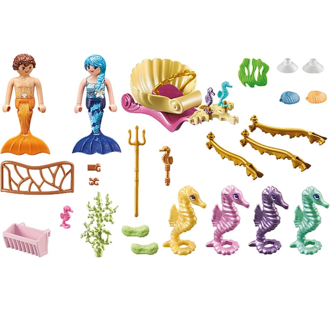Playmobil® Spielbausteine »Princess Magic Meeresbewohner mit Seepferdchenkutsche 71500«