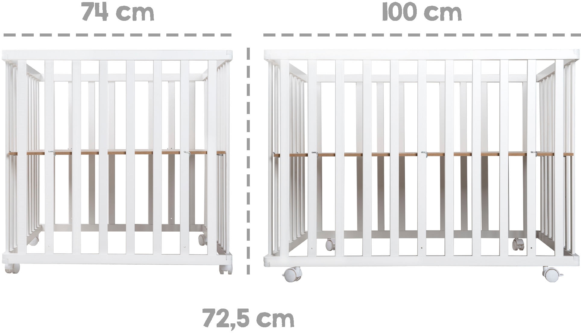 roba® Laufgitter »Little Stars, weiss, 74x100 cm«, mit Folienboden