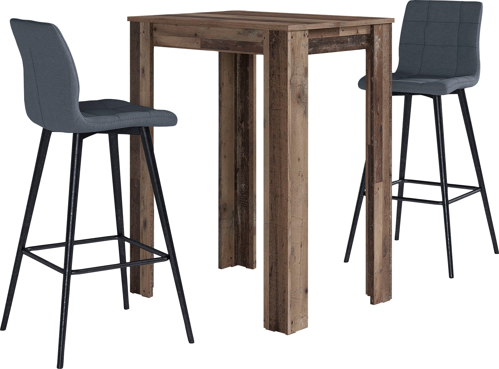 Image of byLIVING Bargruppe "Essgruppe Nele, Stühle Simone" Set, Tisch mit Barhockern, 3 Stk. tlg. Barhocker, Bartisch