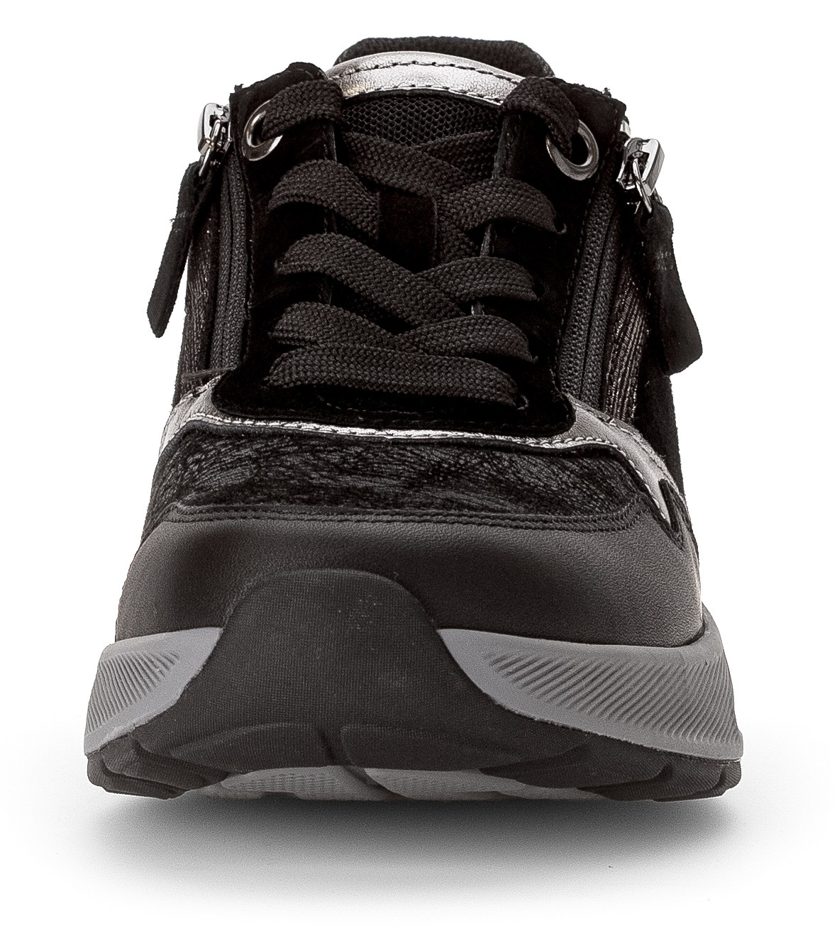 Gabor Rollingsoft Keilsneaker, Keilabsatz, Freizeitschuh, Halbschuh, Schnürschuh, Kontrastbesätze
