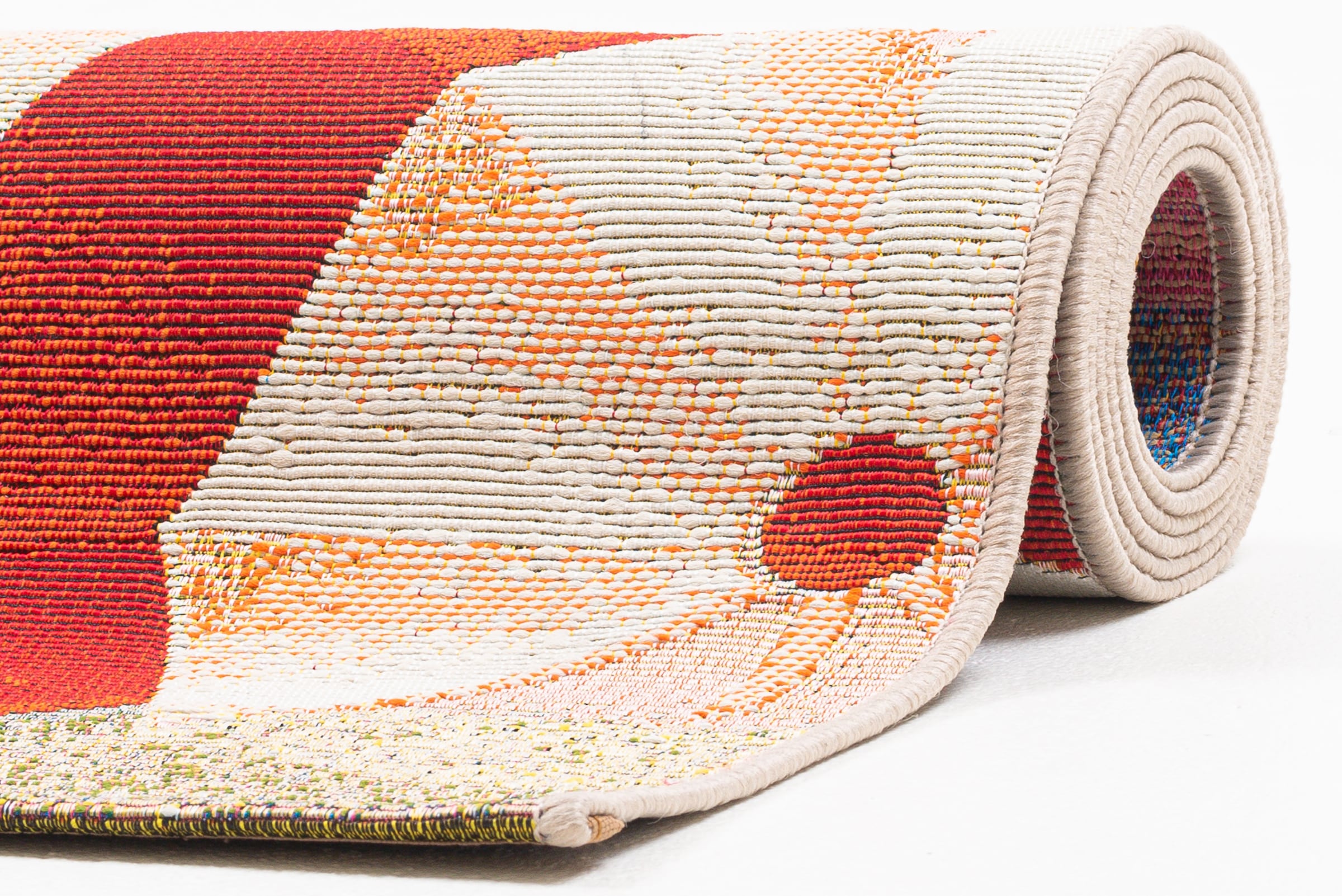 Sansibar Teppich »Rantum Beach SA-019« rechteckig 5 mm Höhe Flachgewebe, modernes Design, Sonnenschirme, In- und Outdoor geeignet