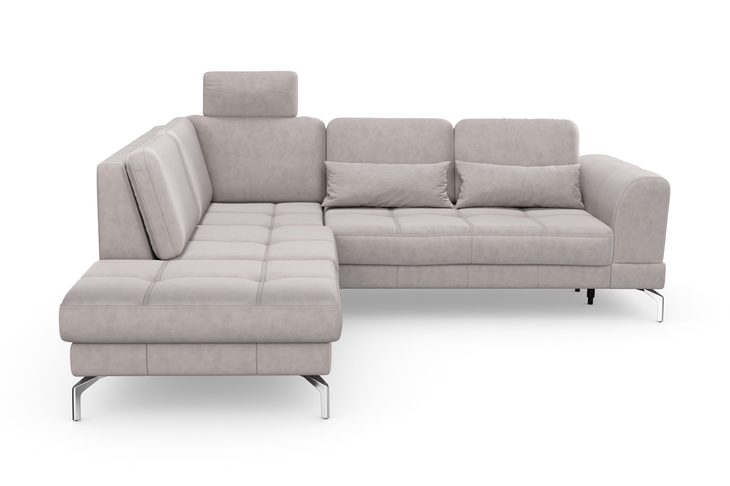 sit&more Ecksofa »Bendigo L-Form« inklusive Sitztiefenverstellung, Bodenfreiheit 15 cm, in 2 Fussfarben
