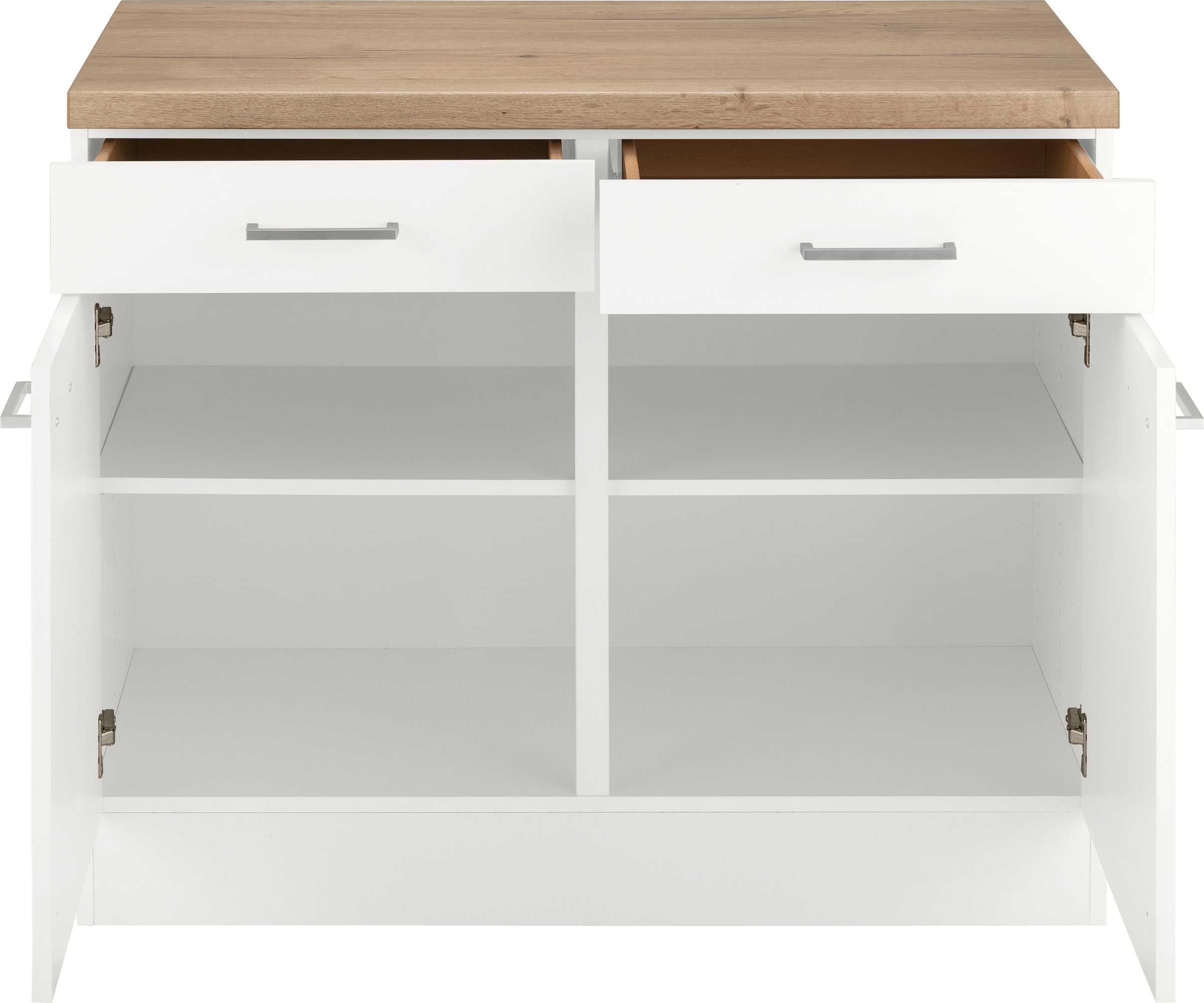 OPTIFIT Unterschrank »Iver« Breite 100 cm, 2 Türen und 2 Schubkästen, mit 38 mm Arbeitsplatte